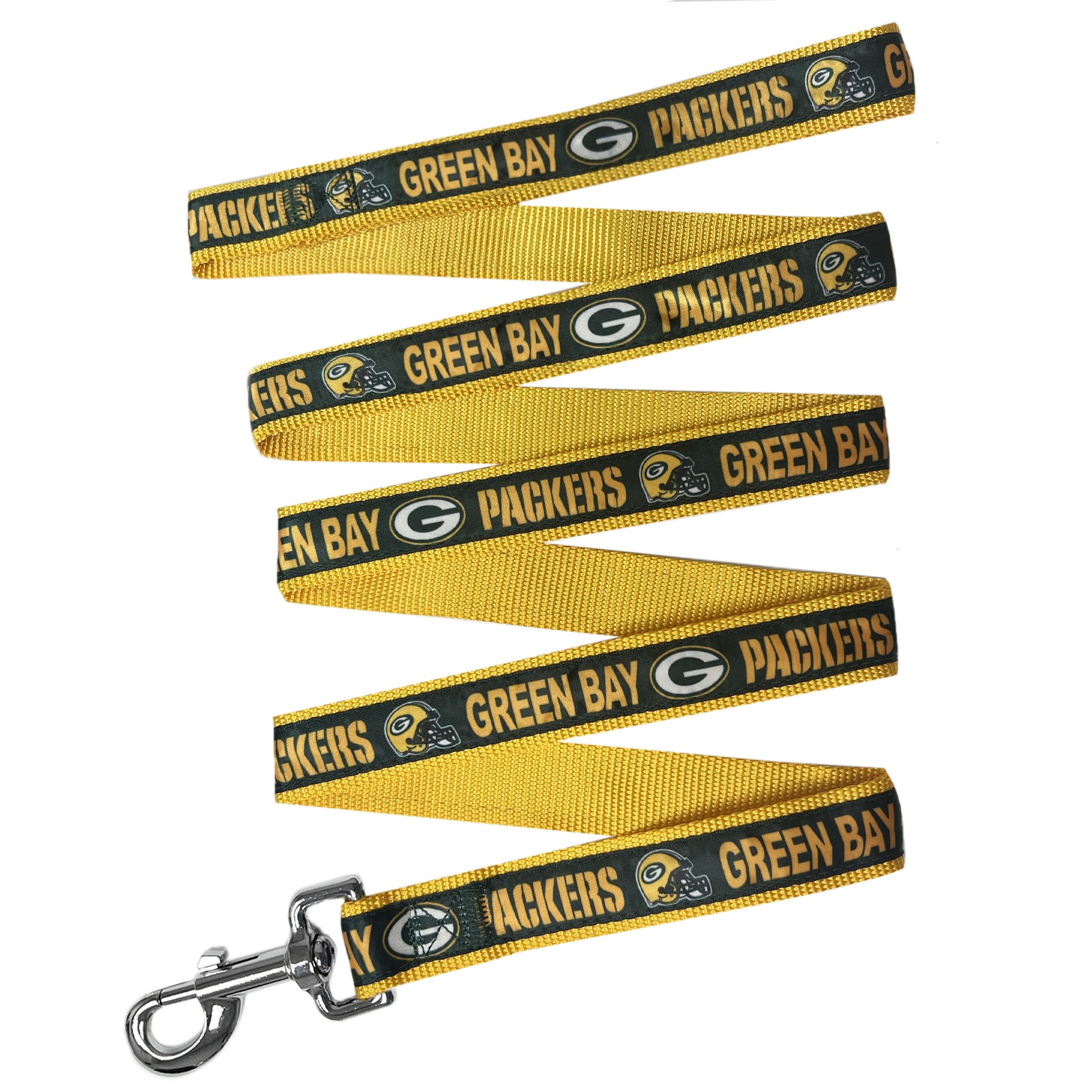 Nfl Pet Green Bay Packers Dog Leash, Medium Football Team Leash For Dogs & Cats - Shiny & Colorful, Licensed By The Nfl