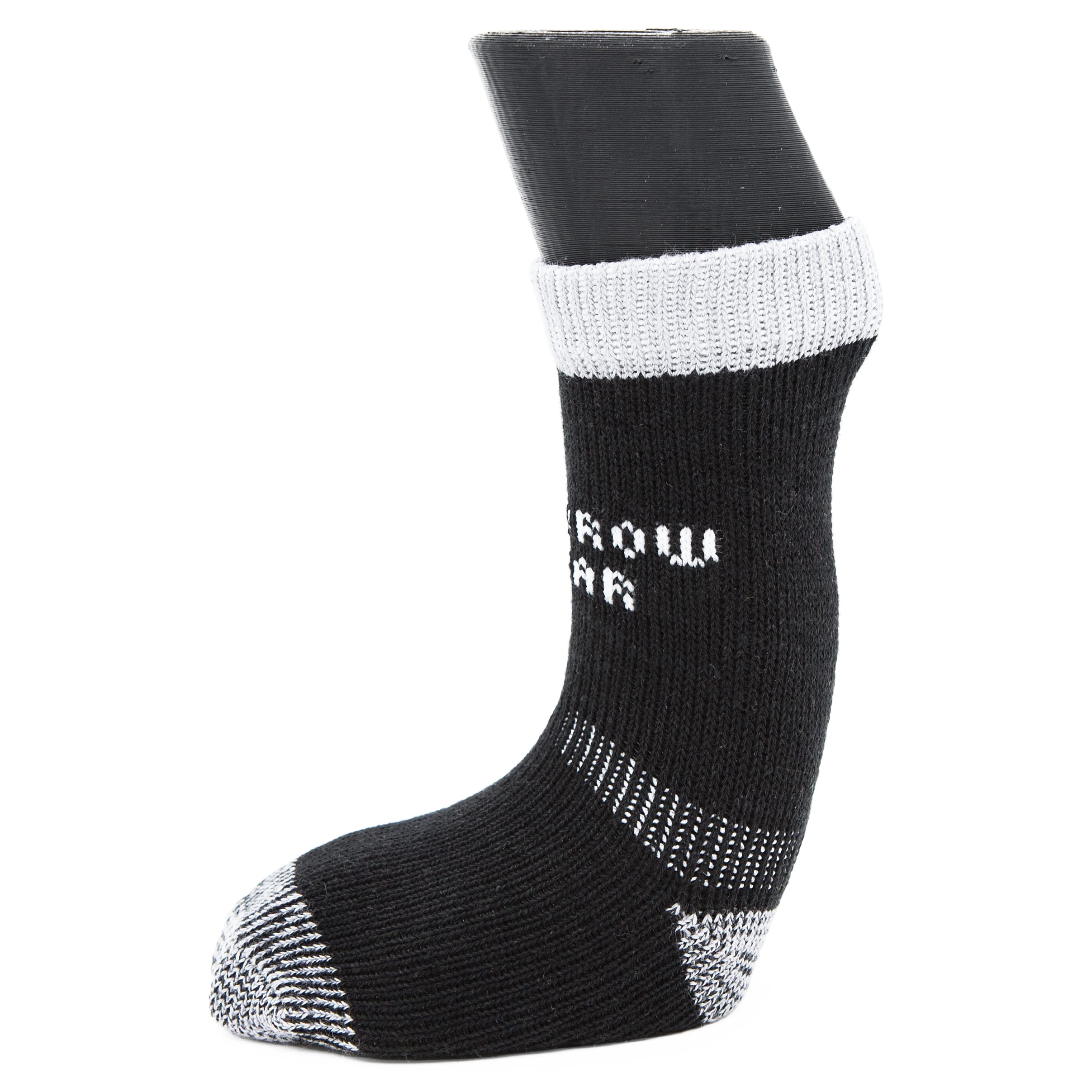 Woodrow Wear, Power Paws Greyhound Edition Reinforced Foot Dog Socks, Black Grey, S, Fits 15-40 pounds