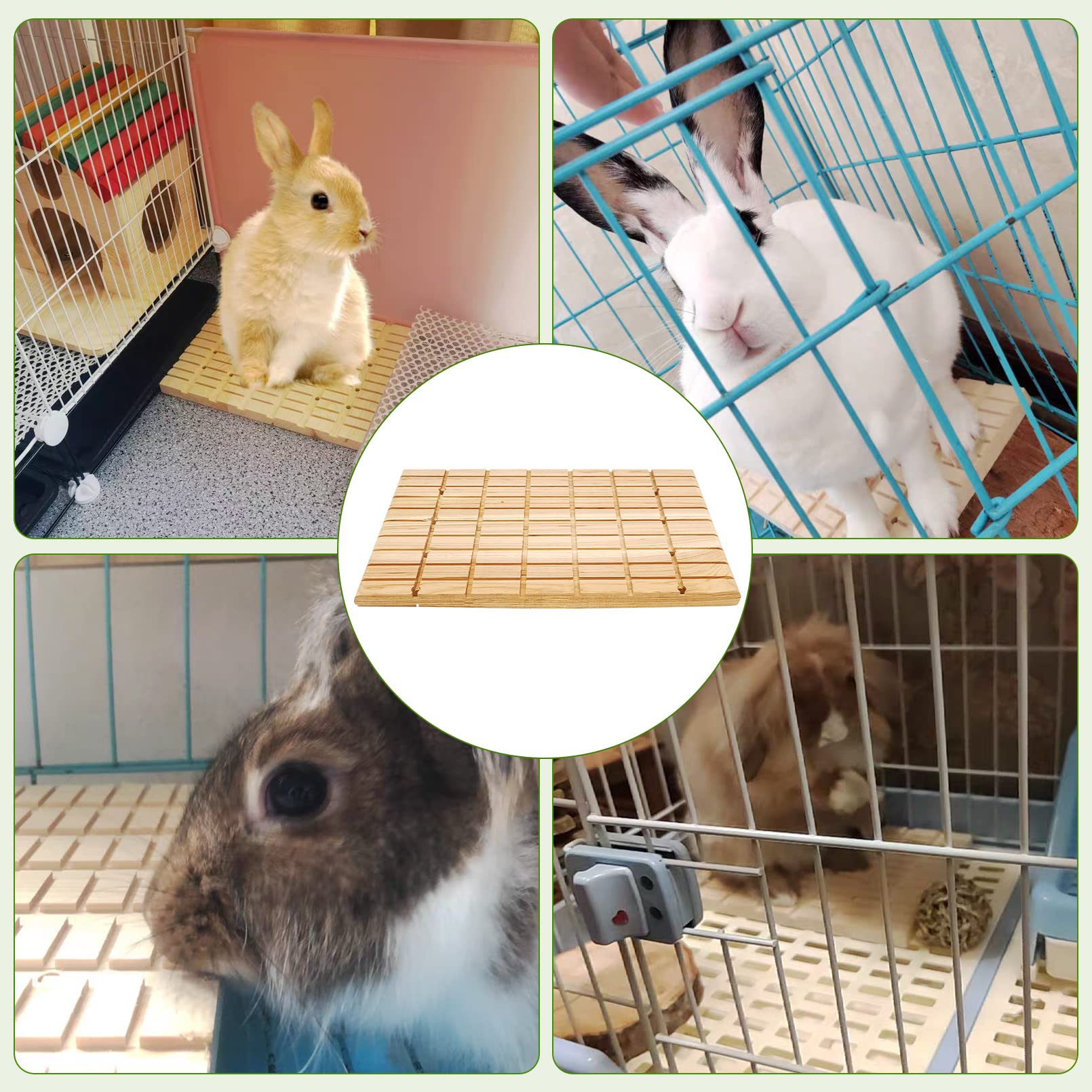 Tfwadmx 2 Pack Rabbit Wooden Scratch Board Bunny Claws Scratching Pad Guinea Pigs Digging Platform Teeth Grinding Toys For Small Animal Hamster Chinchilla Hedgehog