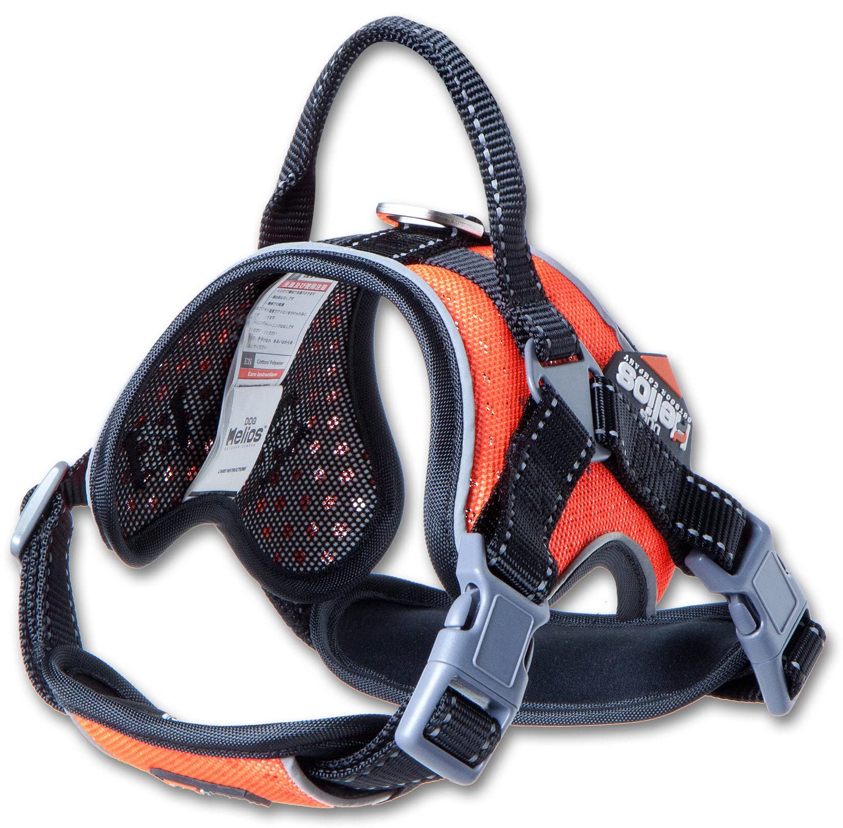 Dog Helios Scorpion Sporty High-Performance Free-Range Dog Harness, LG, Orange