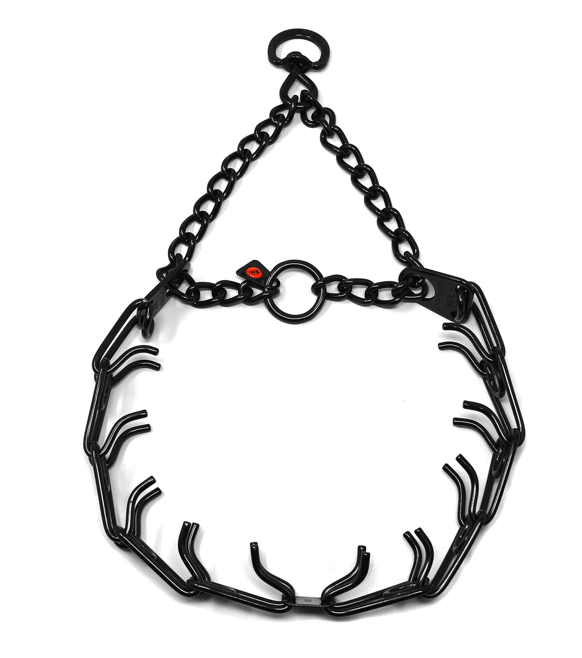 Herm Sprenger Black Stainless Steel Prong Dog Anti Pull Training Collar With Swivel Ultra-Plus Pet Pinch No-Pull Collar, Made In Germany 3.2Mm X 23In