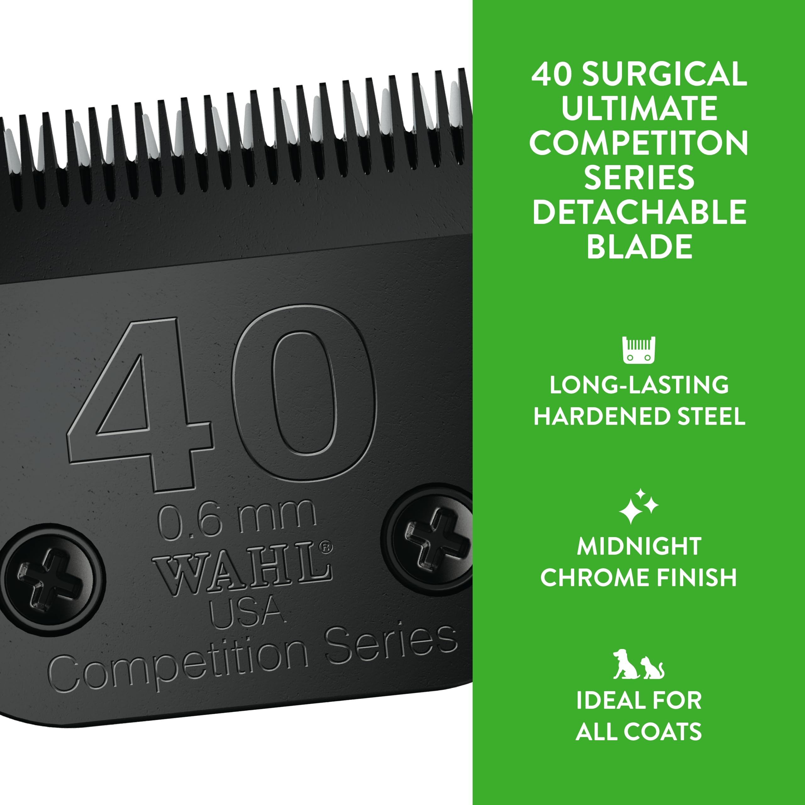 Wahl Professional Animal 40 Surgical Ultimate Competition Series Detachable Blade With 3/128-Inch Cut Length (2352-500)