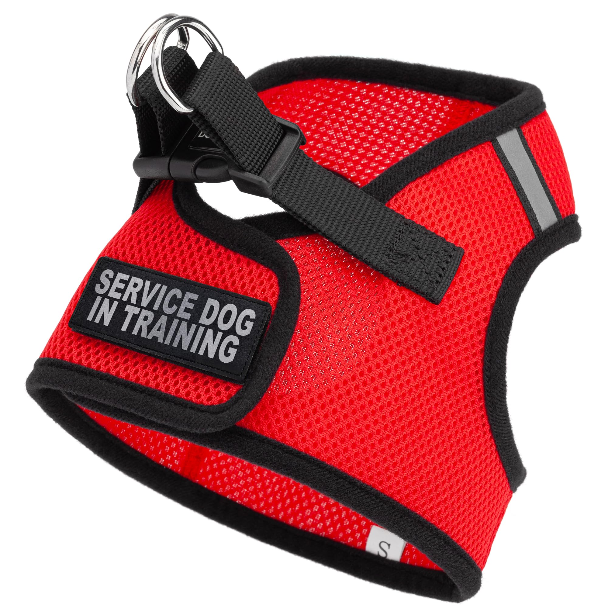 Dogline Boston Step In Mesh Dog Harness With Service Dog In Training Patch No Choke Pet Vest Soft Gentle Padded Chest Halter For