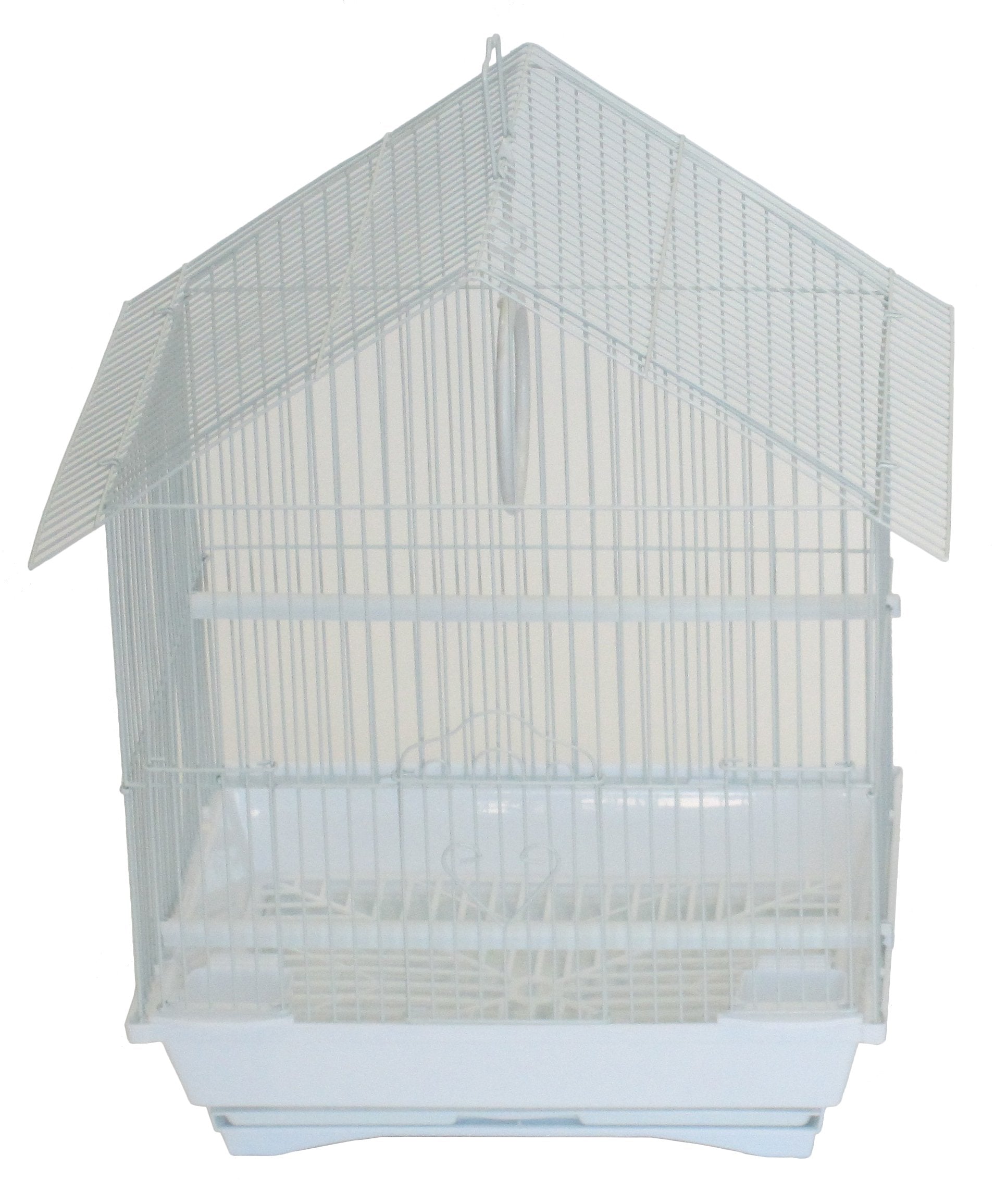 Yml A1114Mwht House Top Style Small Parakeet Cage, 11'' X 9'' X 16''