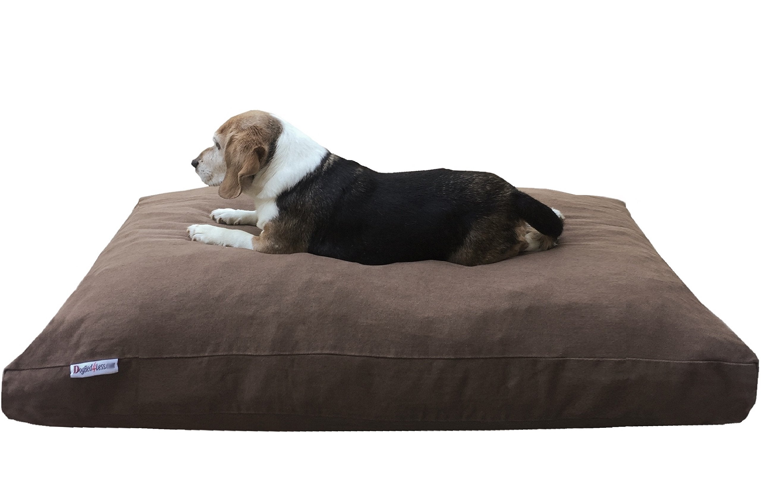 Dogbed4Less Extra Large Memory Foam Dog Bed Pillow With Orthopedic Comfort + Waterproof Liner And Durable Pet Bed Denim Cover 47
