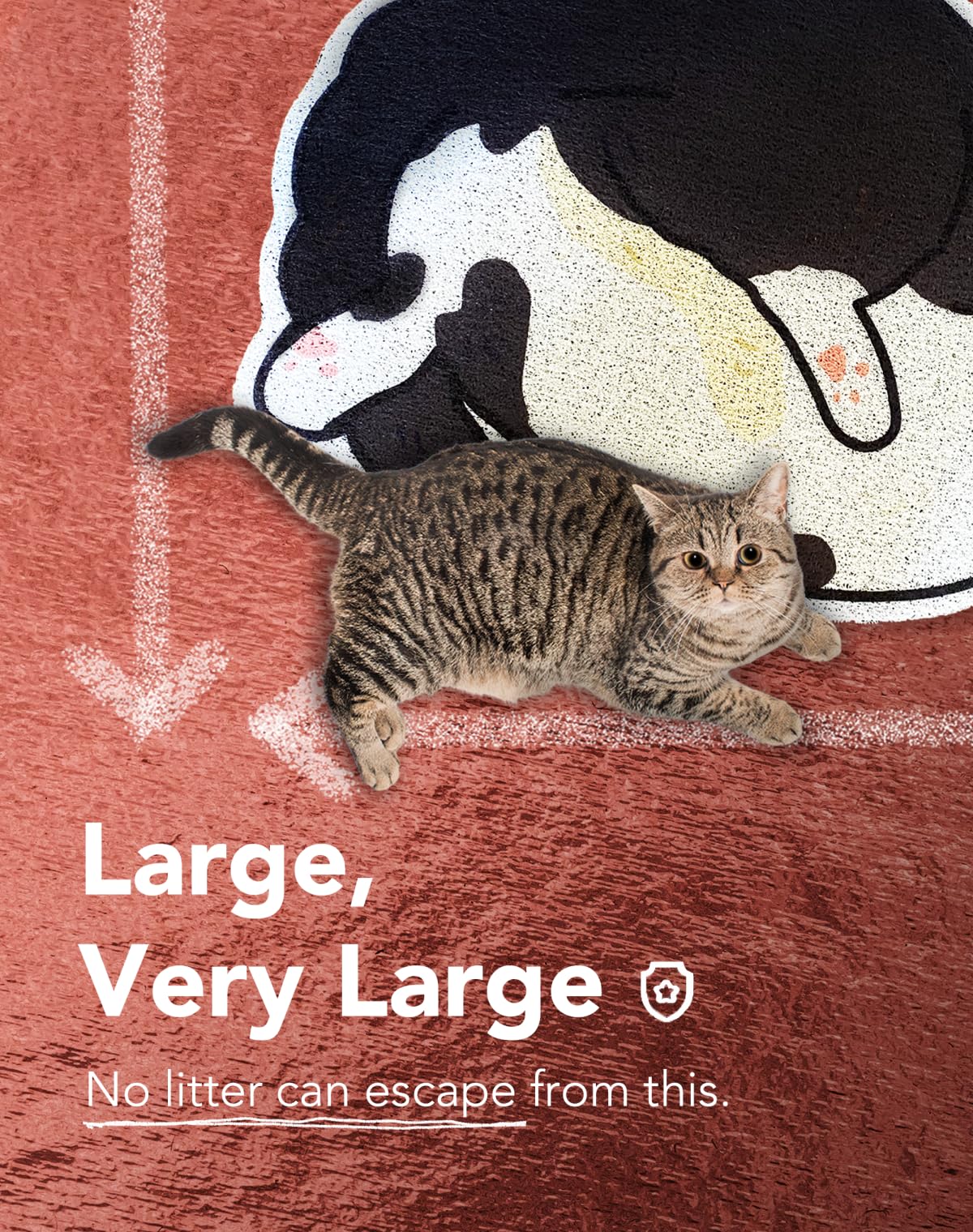 Lukamoo?Cute Cat Litter Mat (32?X24?), Extra-Large/Xl, For Kitty Litter & Cute Cat Litter Box, Cat Accessories For Indoor Cats,