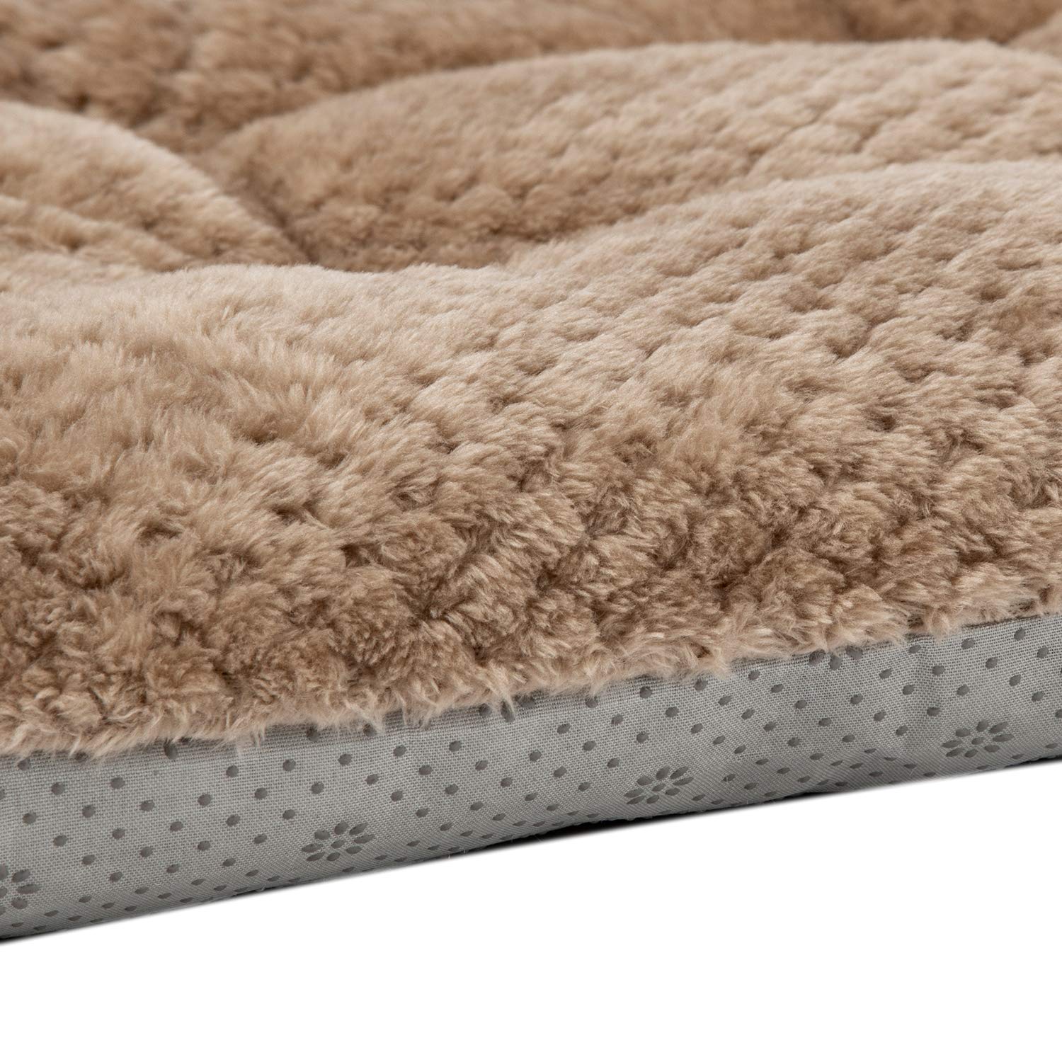 Wonder Miracle Fuzzy Deluxe Pet Beds, Super Plush Dog Or Cat Beds Ideal For Dog Crates, Machine Wash & Dryer Friendly (15' X 23', S-Mocha)