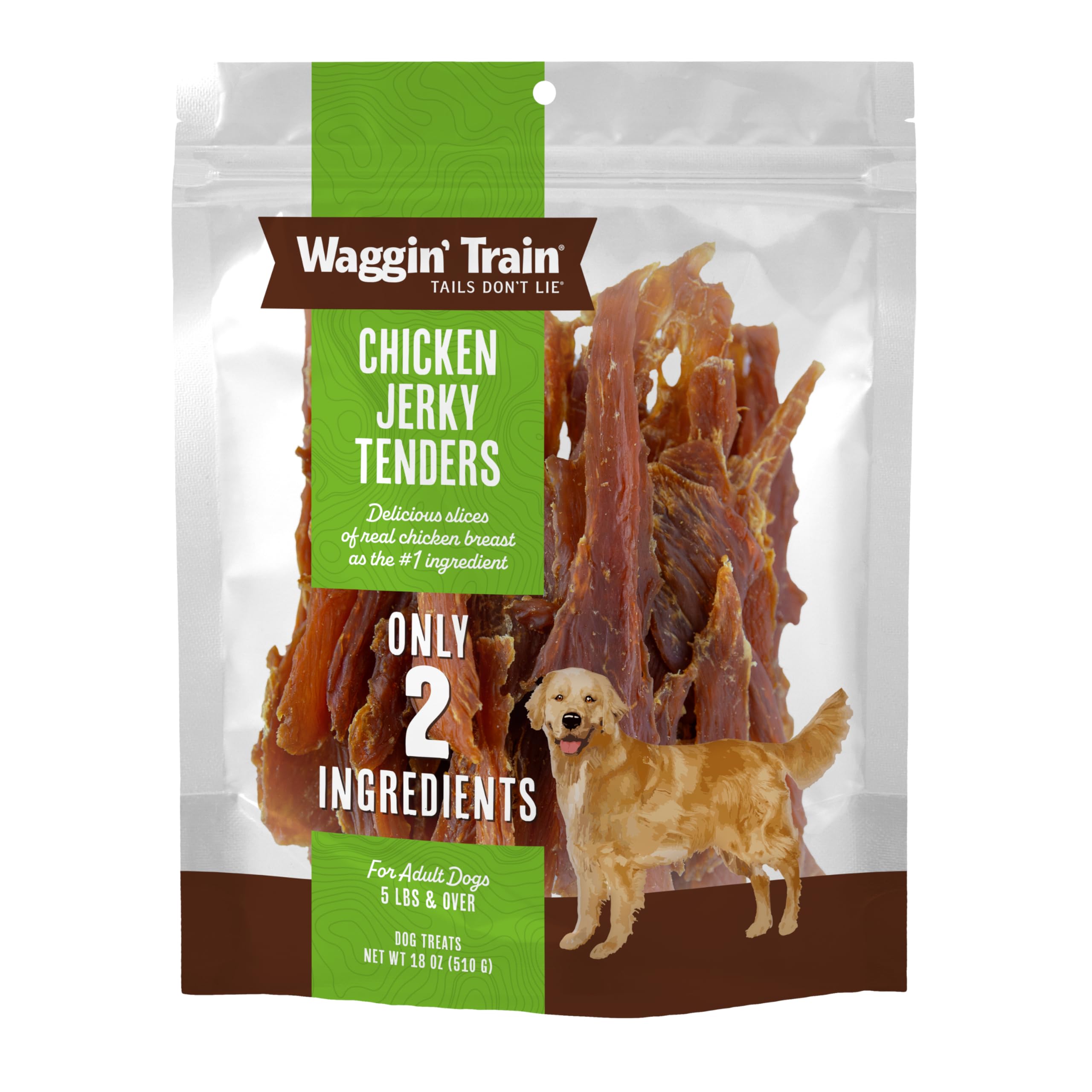 Waggin Train Limited Ingredient, Grain Free Dog Treat; Chicken Jerky Tenders - 18 oz. Pouch