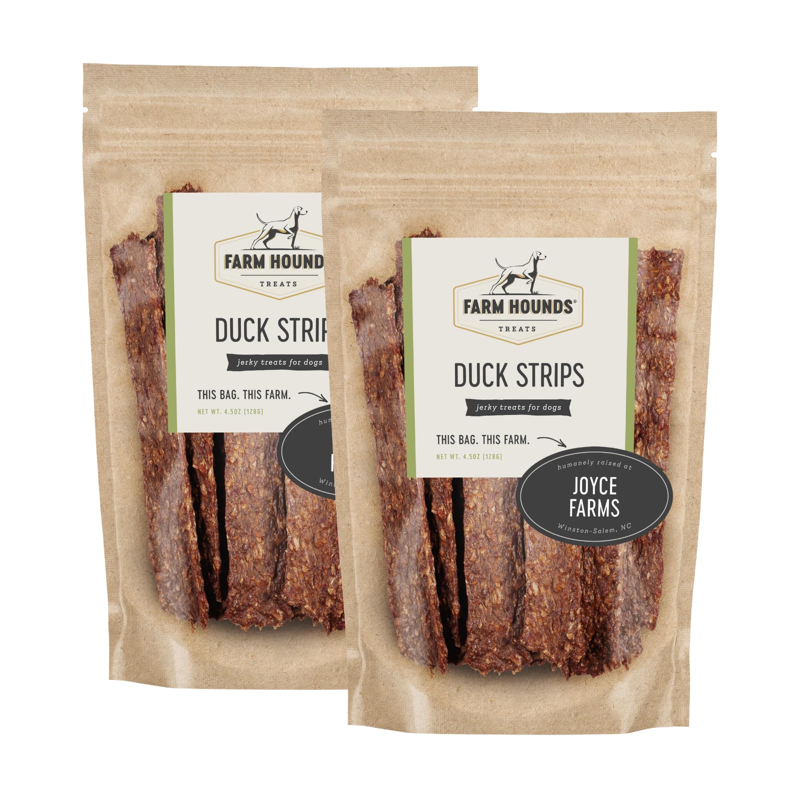 Farm Hounds - Duck Strips - Premium Natural Jerky for Dogs - Made from 100% Humanely Raised Duck - Great for Training & Treats -
