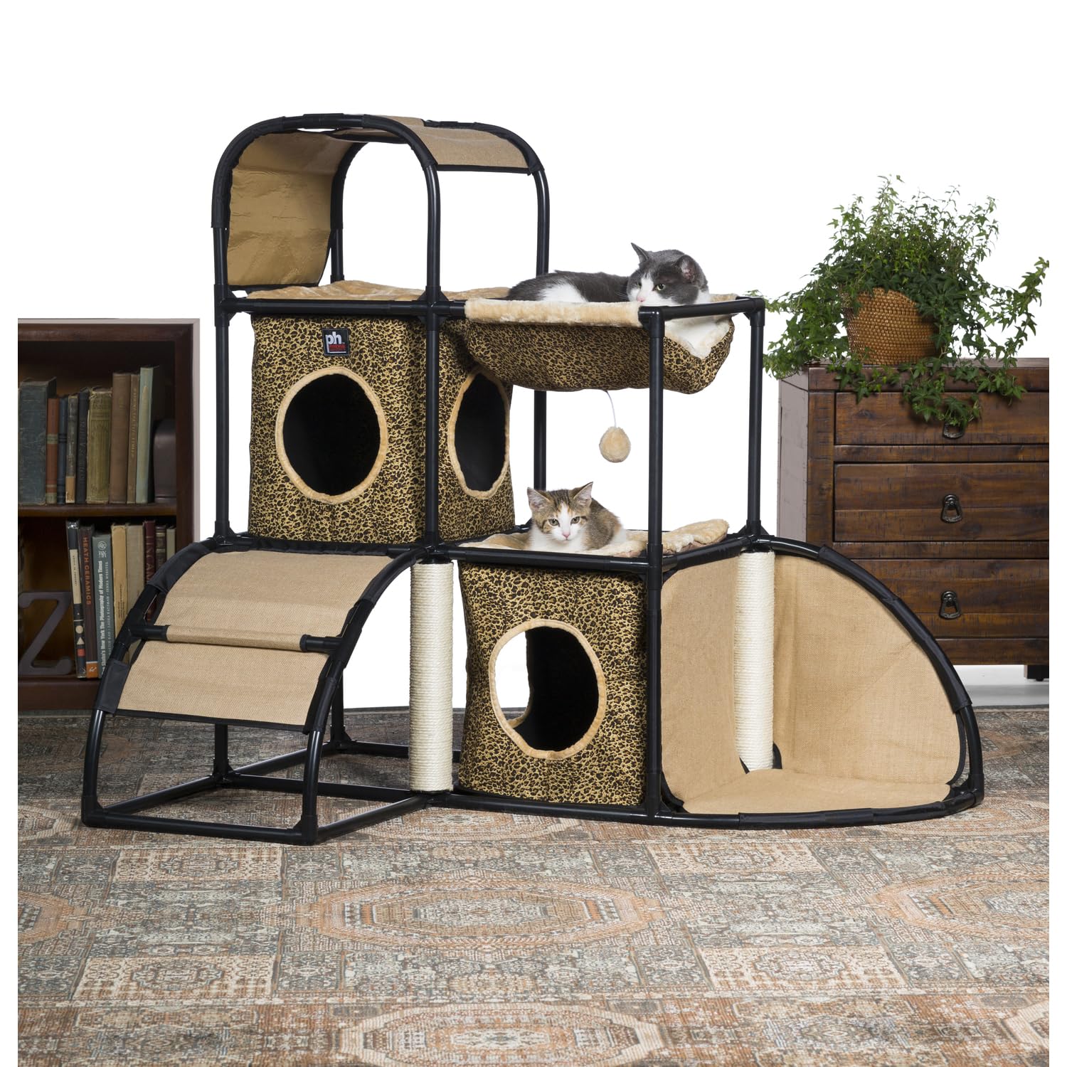 Prevue Pet Products Catville Townhome, Leopard Print, Model 7235, 12.5 LBS