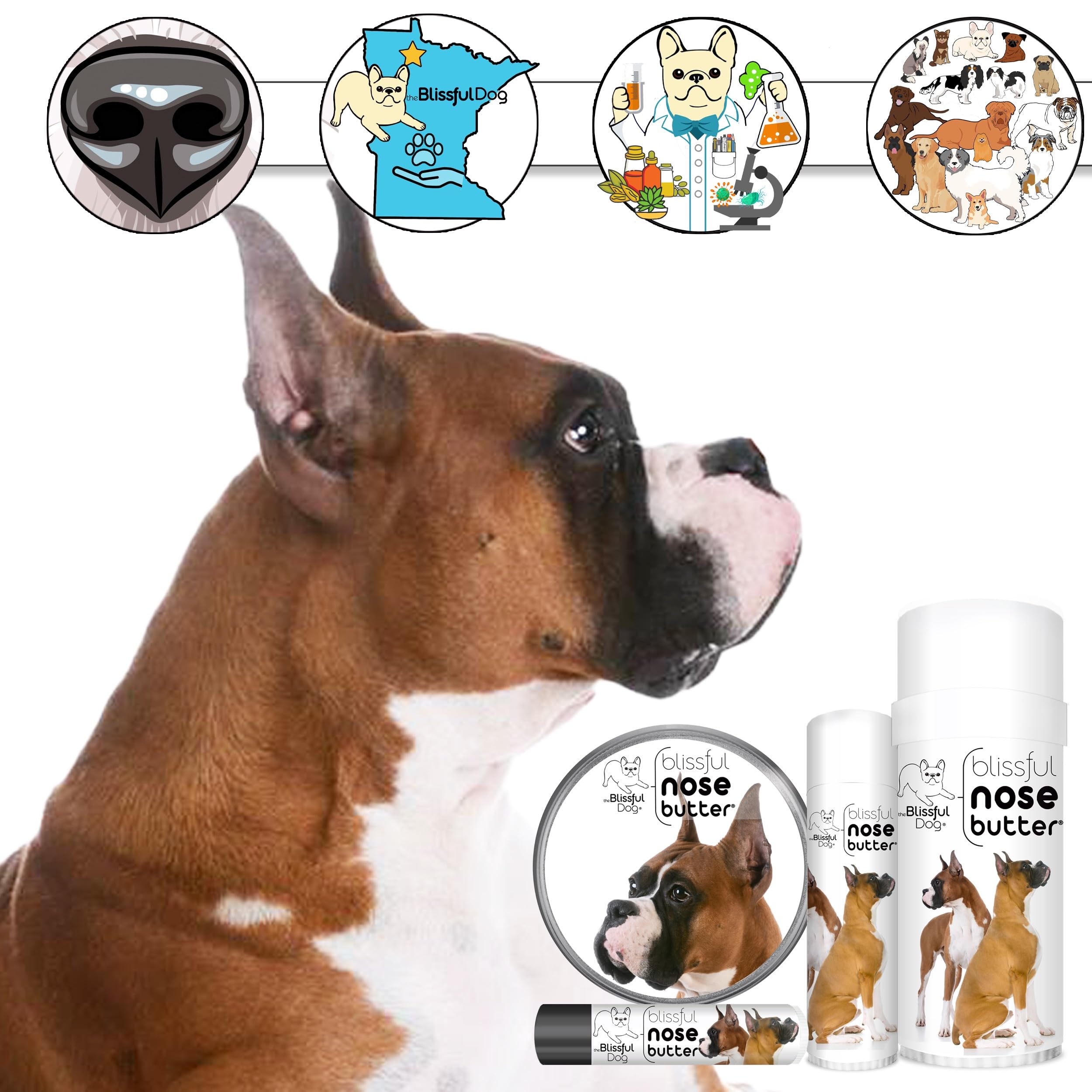 The Blissful Dog Show Boxer Unscented Nose Butter, 2 oz Tube