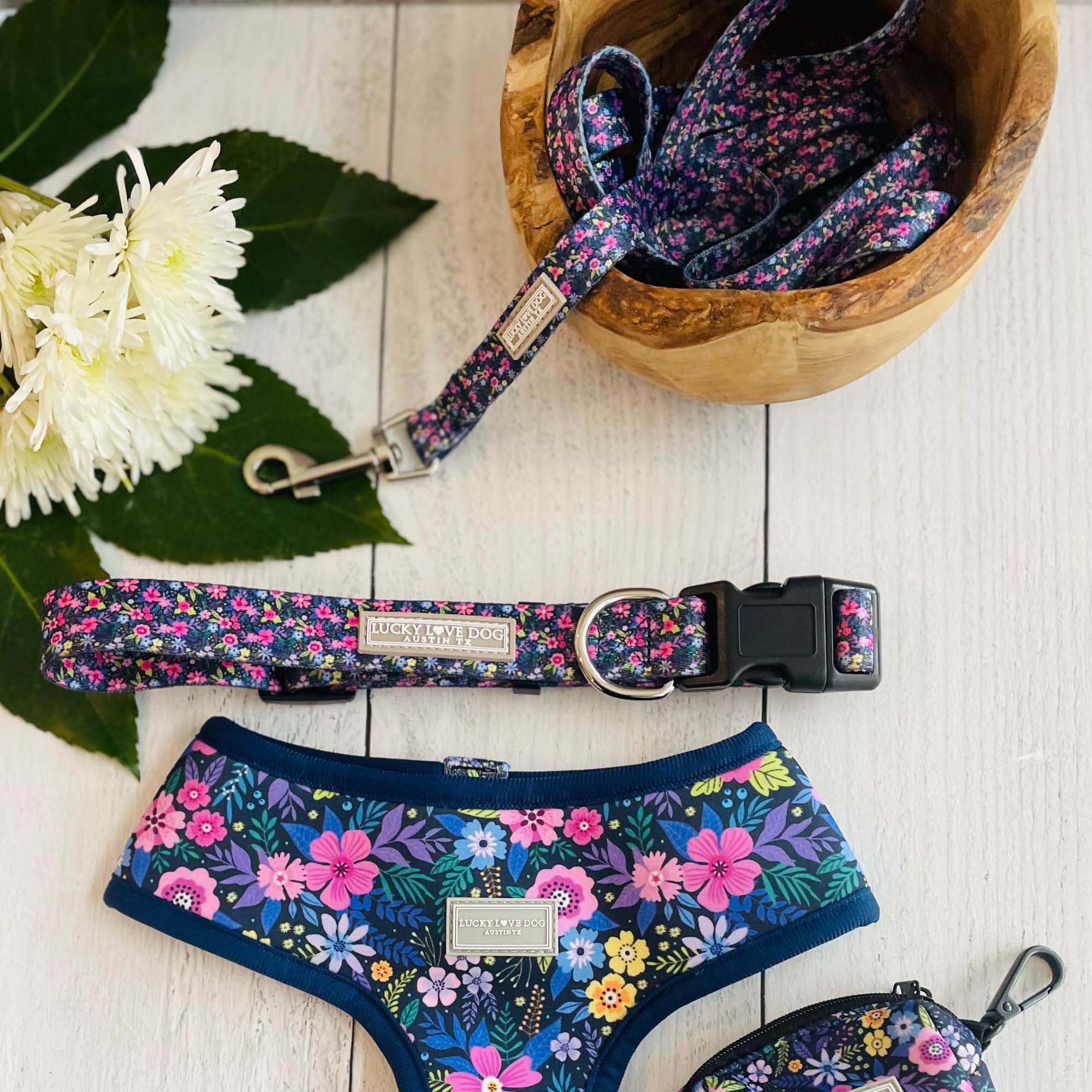 Lucky Love Dog Leash, Beautiful Vivid Patterns, Durable & Long Lasting (Primrose, Small)
