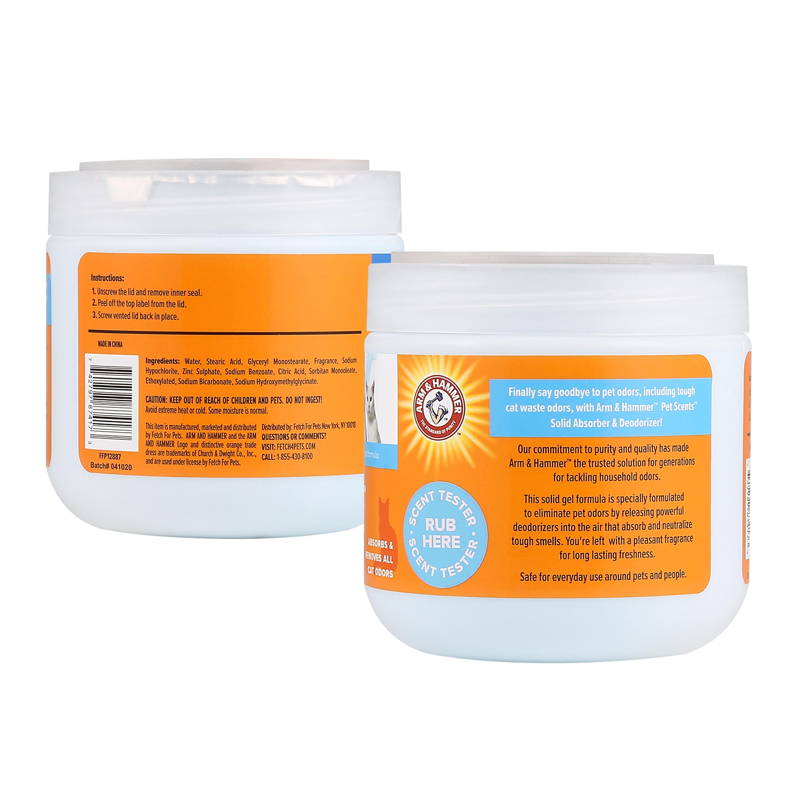 Arm & Hammer For Pets Pet Scents Solid Gel Deodorizer In Fresh Breeze Scent | Room Deodorizer Solution For Homes With Pets, Odor Removing Gel, 15 Ounces