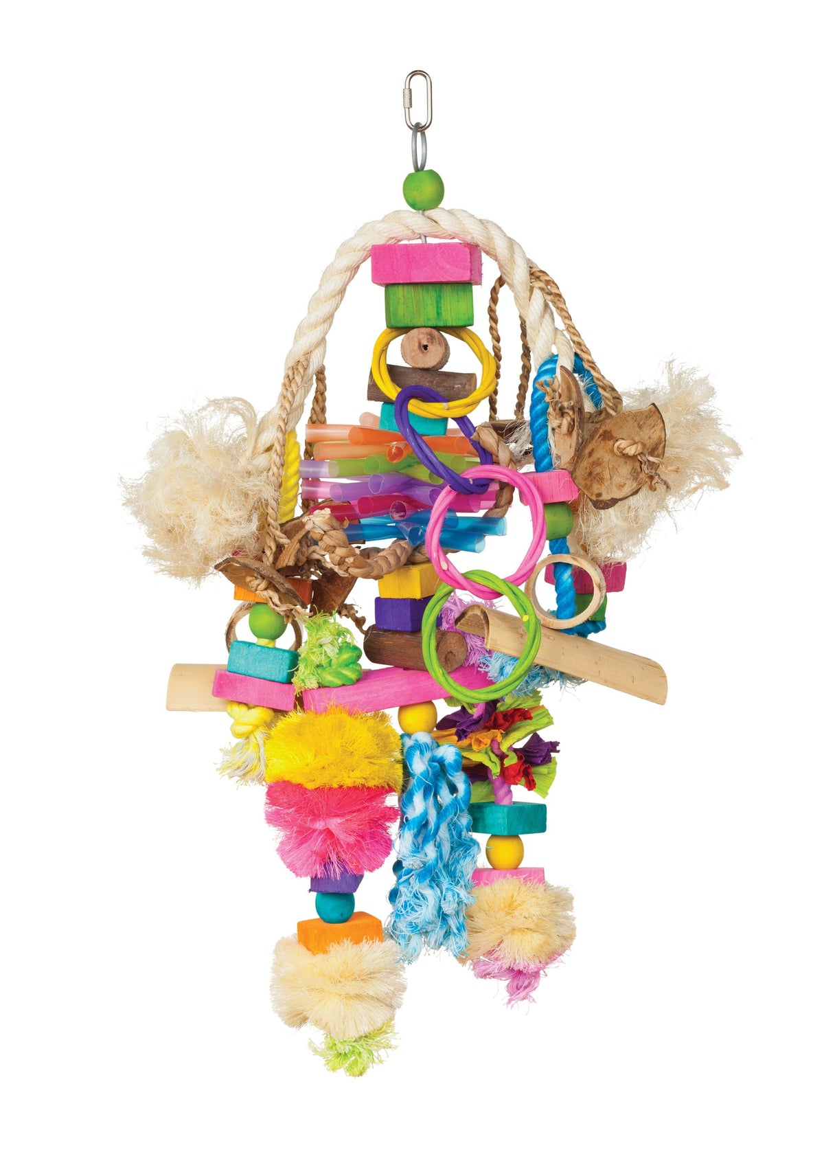 Prevue Hendryx 62376 Bodacious Bites Explosion Bird Toy, Multi-Color, Large