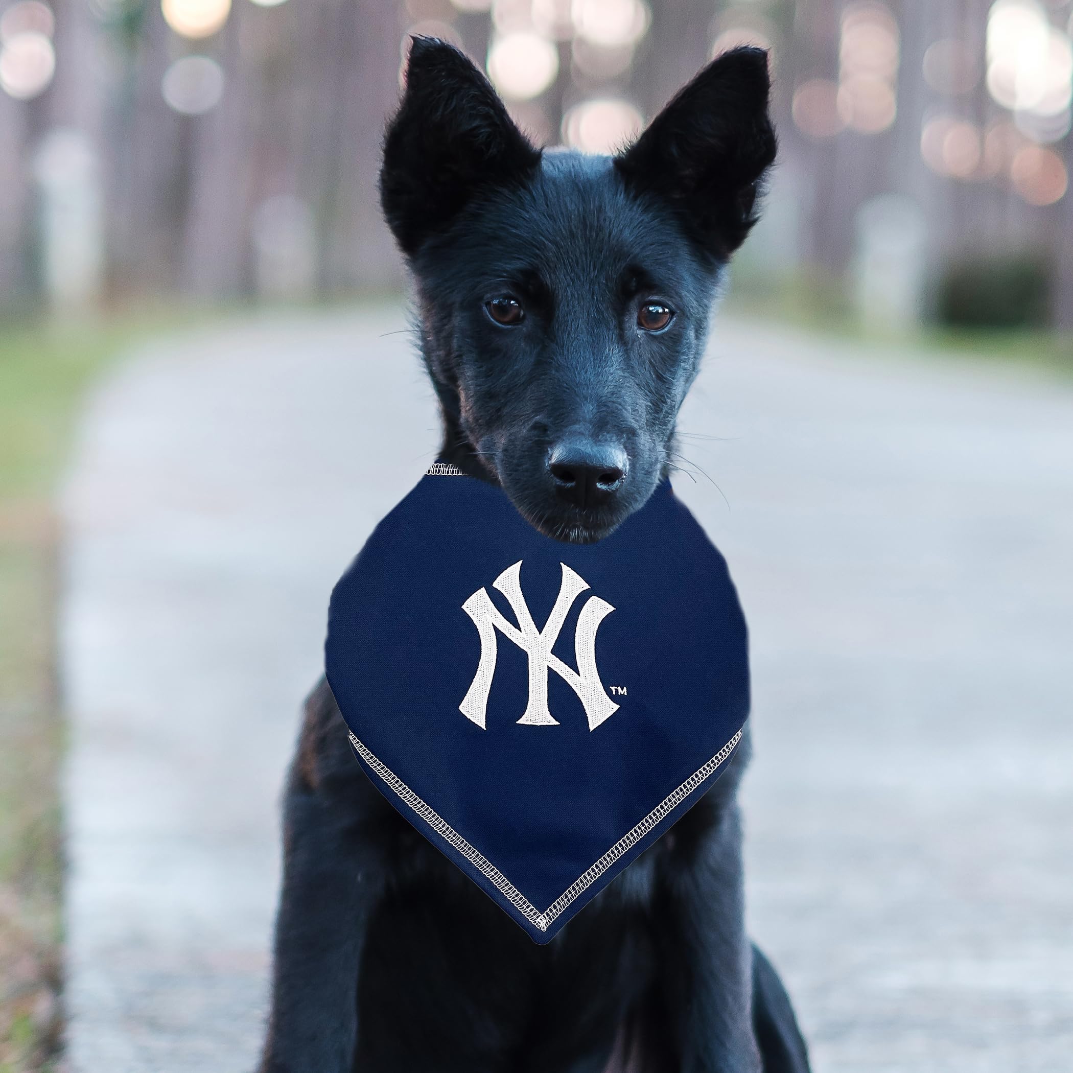 Pets First Mlb New York Yankees Tie Bandana, Large/X-Large. Dog Bandana Scarf Bib For Pet Cat Dog. The Ultimate Game-Day, Party