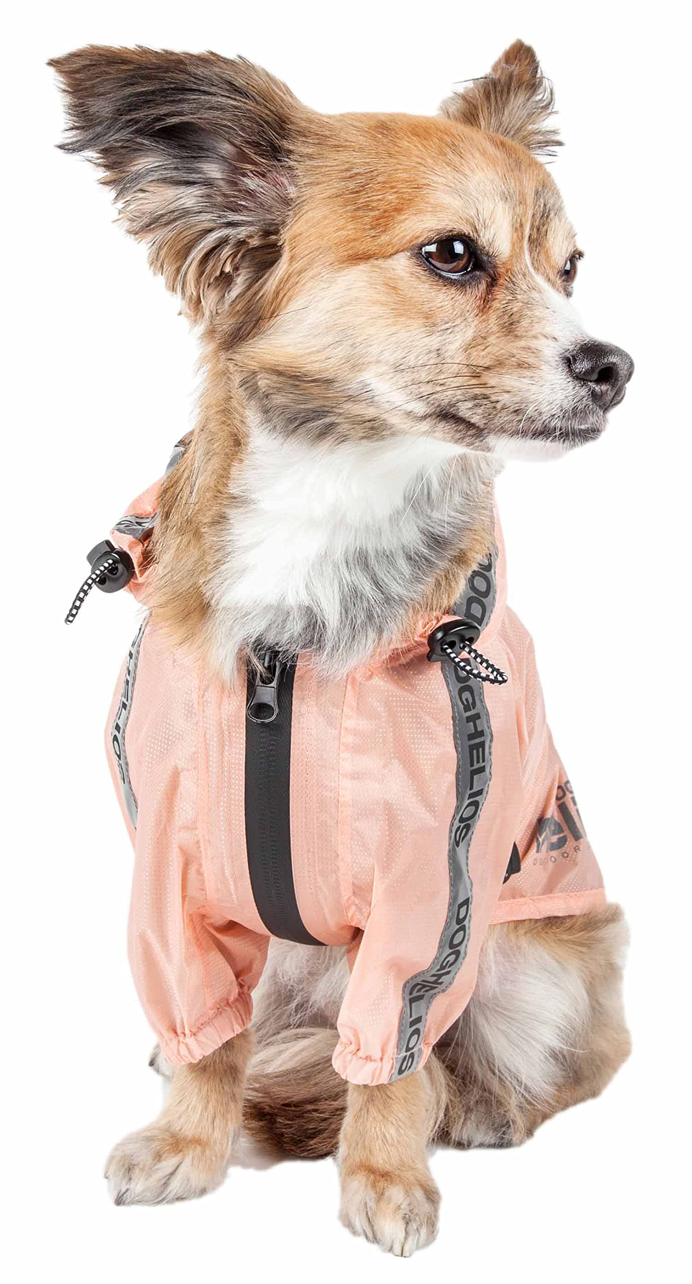 Dog Helios Torrential Shield Adjustable And Waterproof Dog Raincoat Poncho, Lg, Pink