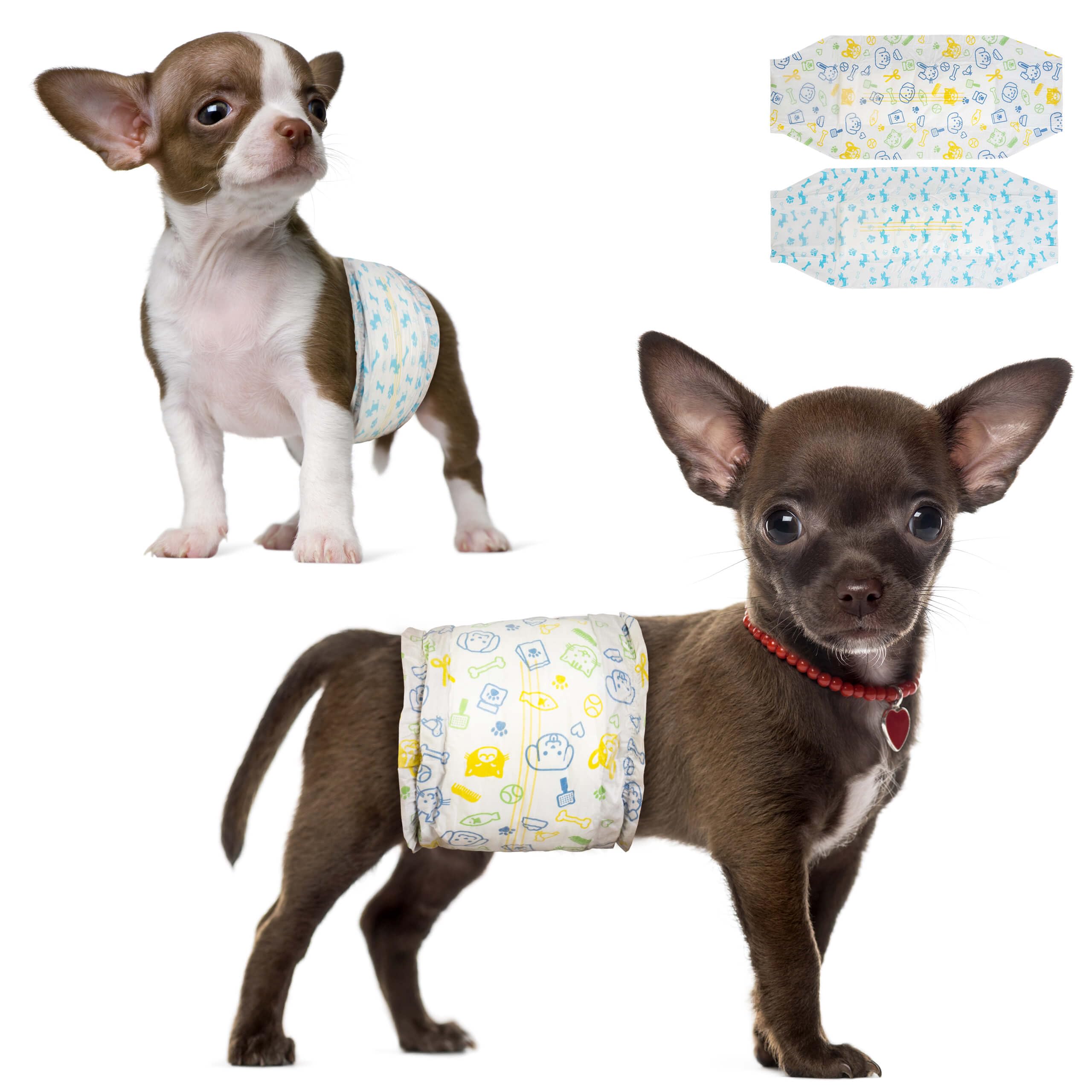 Dono Disposable Male Dog Diapers - 48 Pcs: Super Absorbent Disposable Male Wraps For Small To Large Dogs With Wetness Indicator 