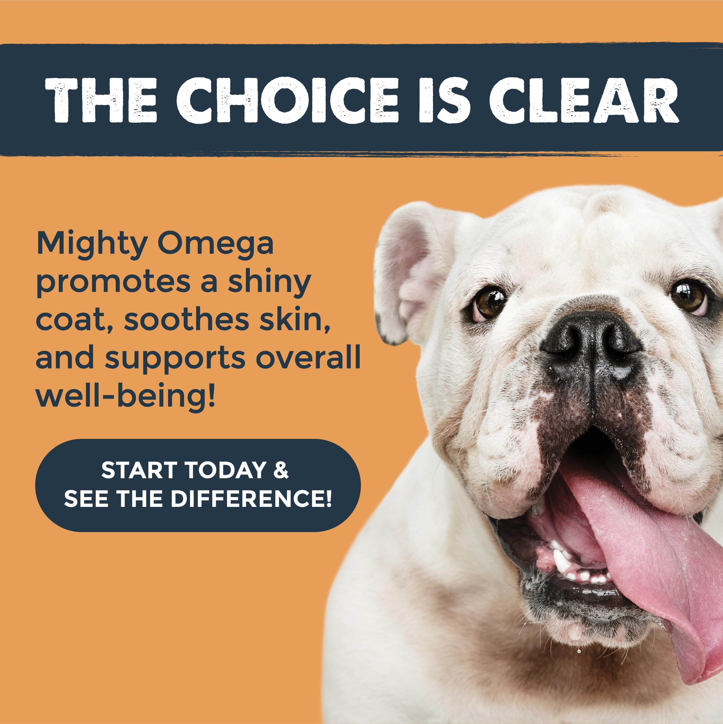 Mighty Paw Waggables Mighty Omega (Made in The USA, 120 Count) | Omega 3 Fish Oil Chew for Dogs. Salmon Flavor Skin and Coat Sup
