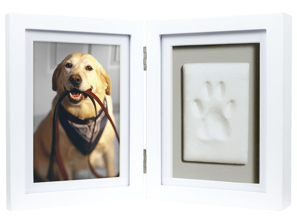 Pearhead Pet Pawprints Desk Picture Frame And Imprint Kit White