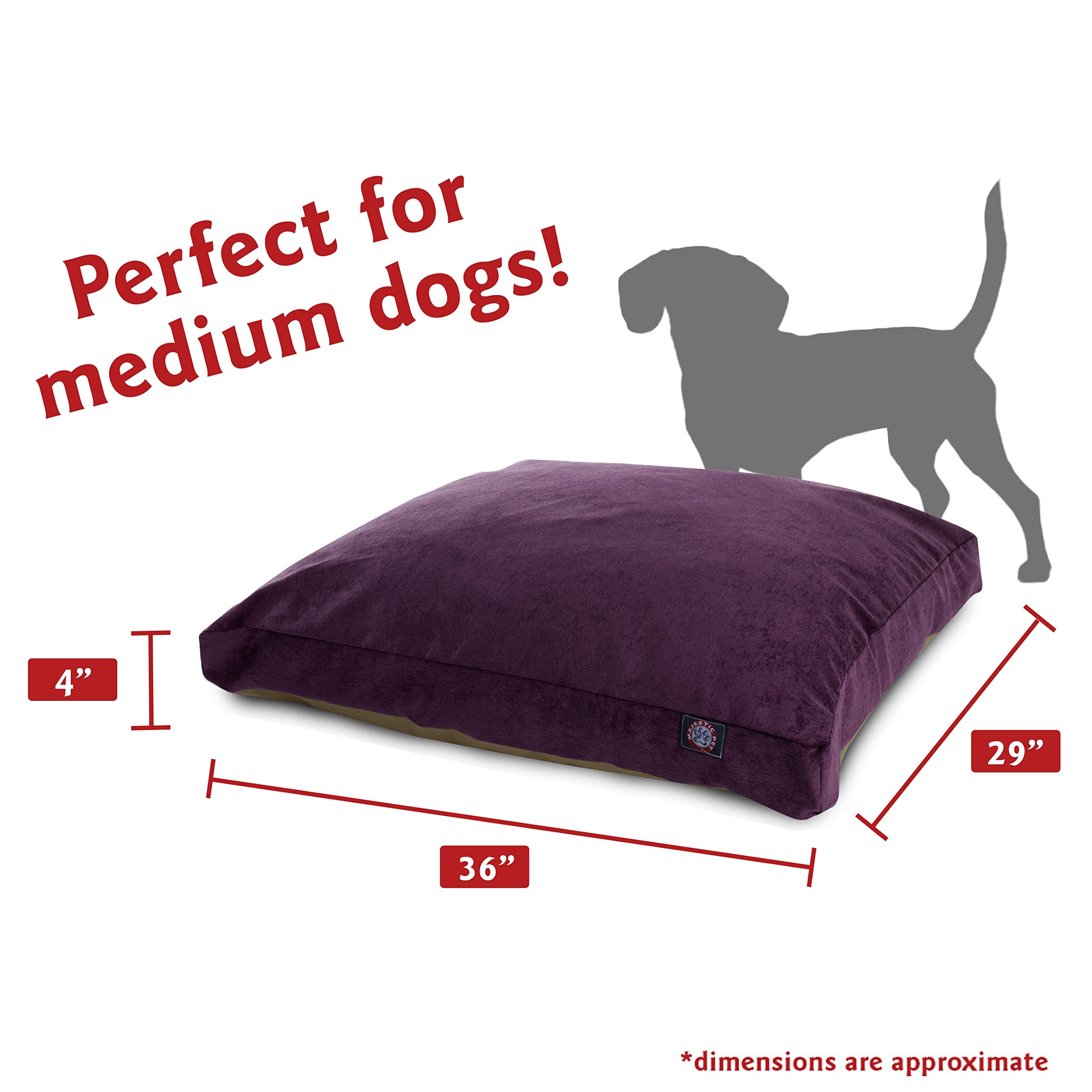 Aubergine Villa Collection Medium Rectangle Pet Dog Bed