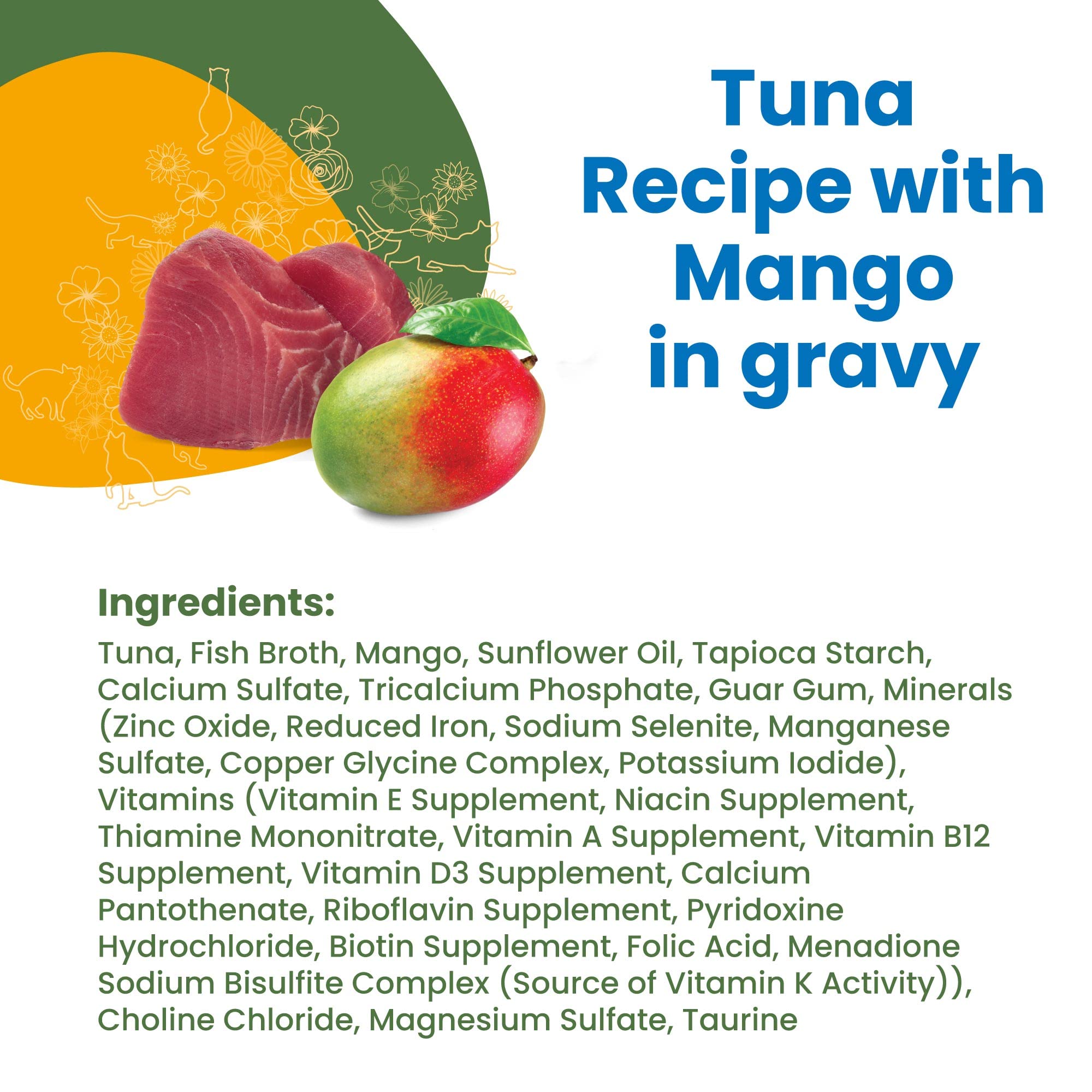almo nature HQS Complete Wet Cat Food Tuna Recipe with Mango in Gravy 2.47 oz (Pack of 24)
