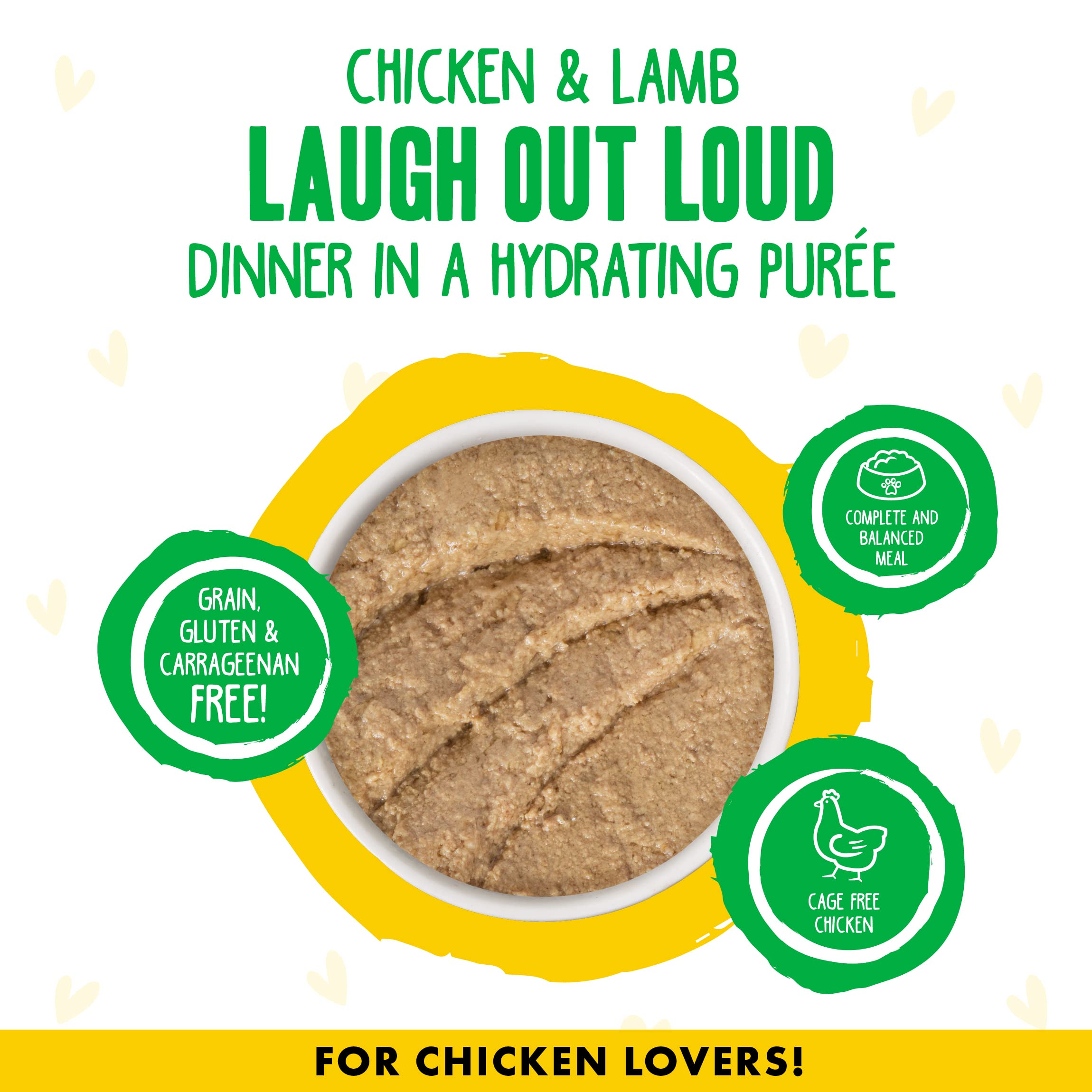 Weruva B.F.F. Play - Best Feline Friend Pat   Lovers, Aw Yeah!, Chicken & Lamb Laugh Out Loud with Chicken & Lamb, 5.5oz Can (Pa