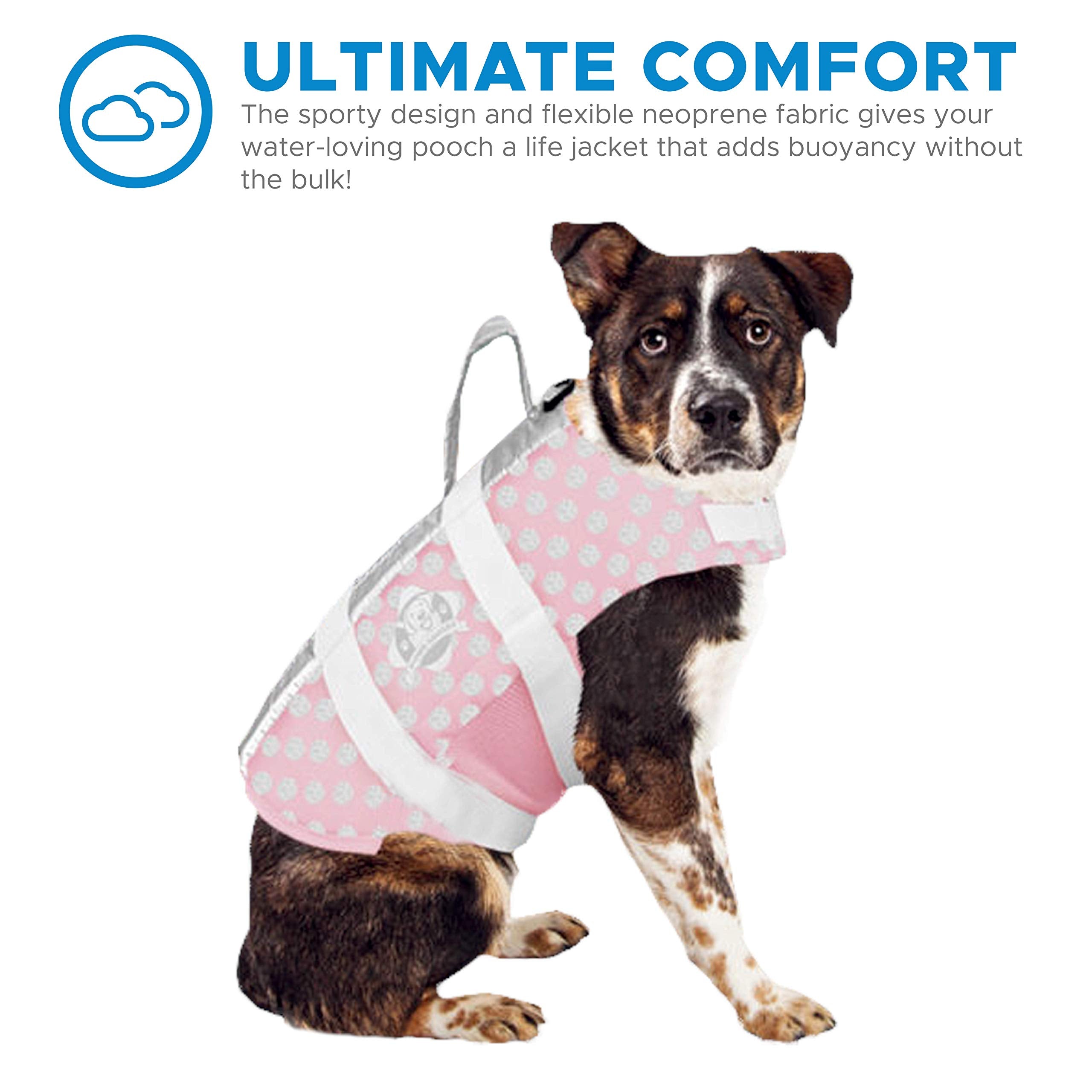 Paws Aboard Dog Life Jacket - Keep Your Canine Safe with a Neoprene Life Vest for Swimming and Boating - Available in Different