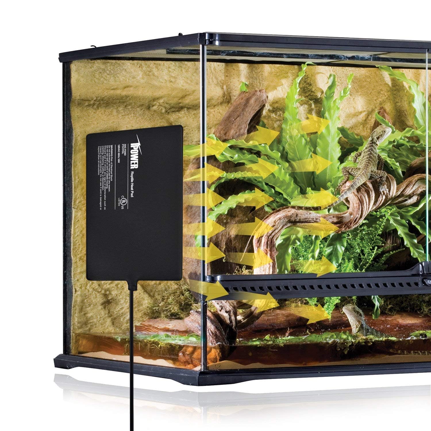 Ipower 8X12 Inch Reptile Heat Pad Under Tank Heater, Energy-Efficient & Waterproof Design Terrarium Warmer Mat For Turtles, Liza