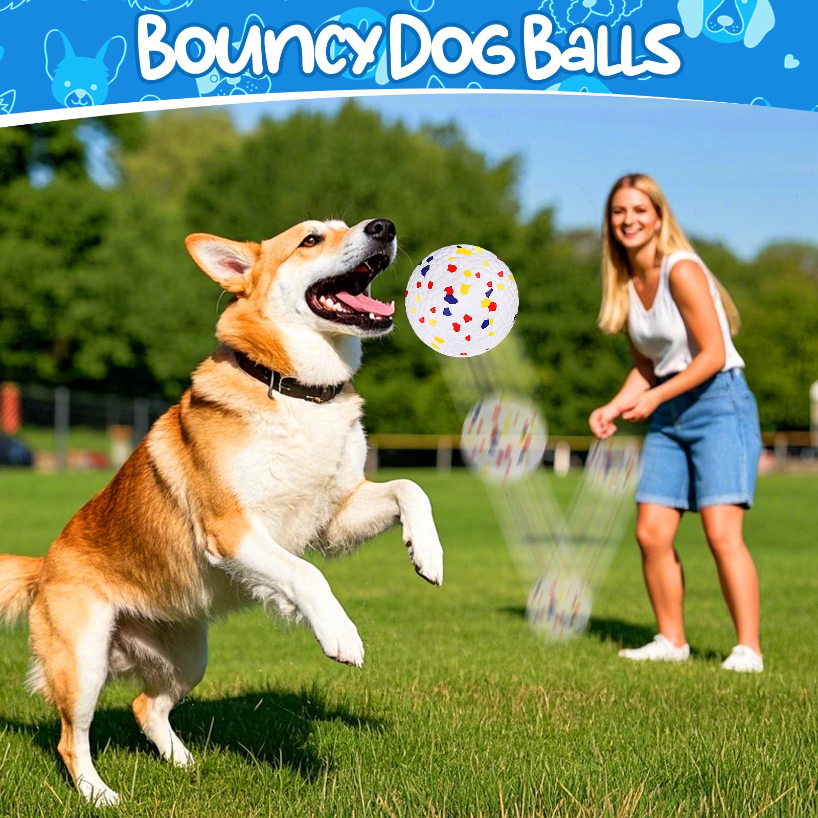 Baborui Dog Balls, Durable Floating Dog Toy Balls For Aggressive Chewers, Indestructible Fetch Ball For Large Medium Small Dogs,