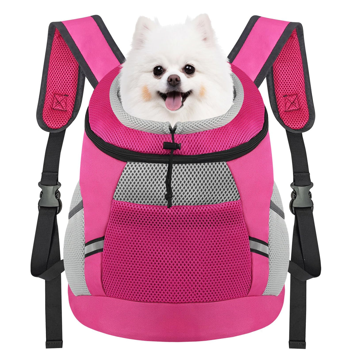 Dog Backpack Carrier, Front Chest Carrier For Cat Small Dogs, Pet Carrying Bag For Travel Hiking Cycling Outdoor Rose S (Suggest
