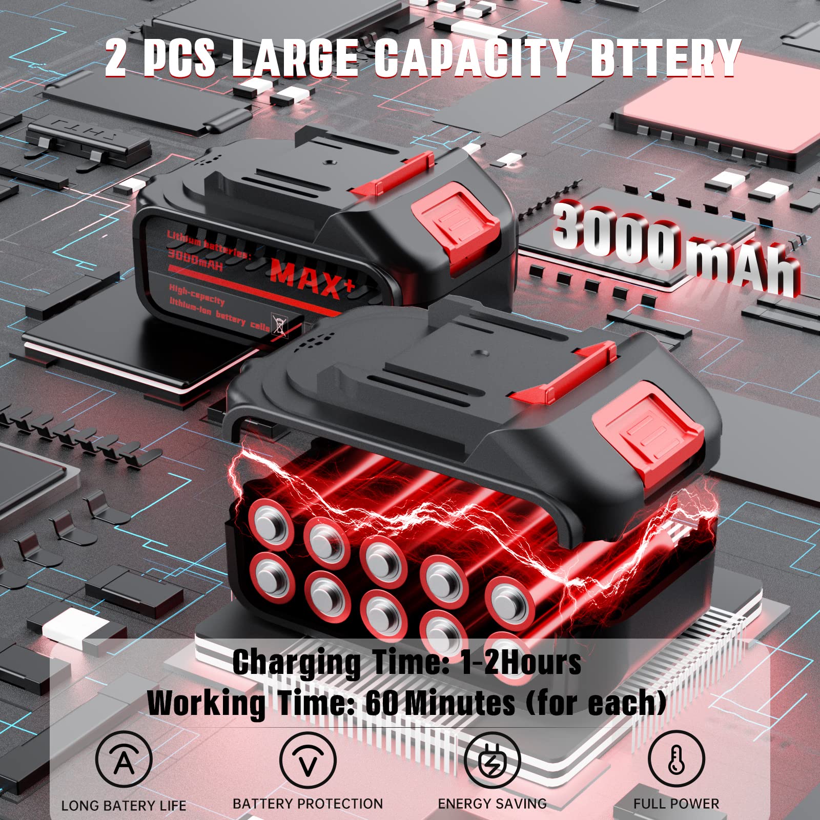 Dragro Cordless Electric Professional Sheep Shears, Sheep Clippers With 2 Pcs Rechargeable Lithium Battery, 6 Speeds Heavy Duty Animal Grooming Clippers For Sheep Alpacas Goats Horse