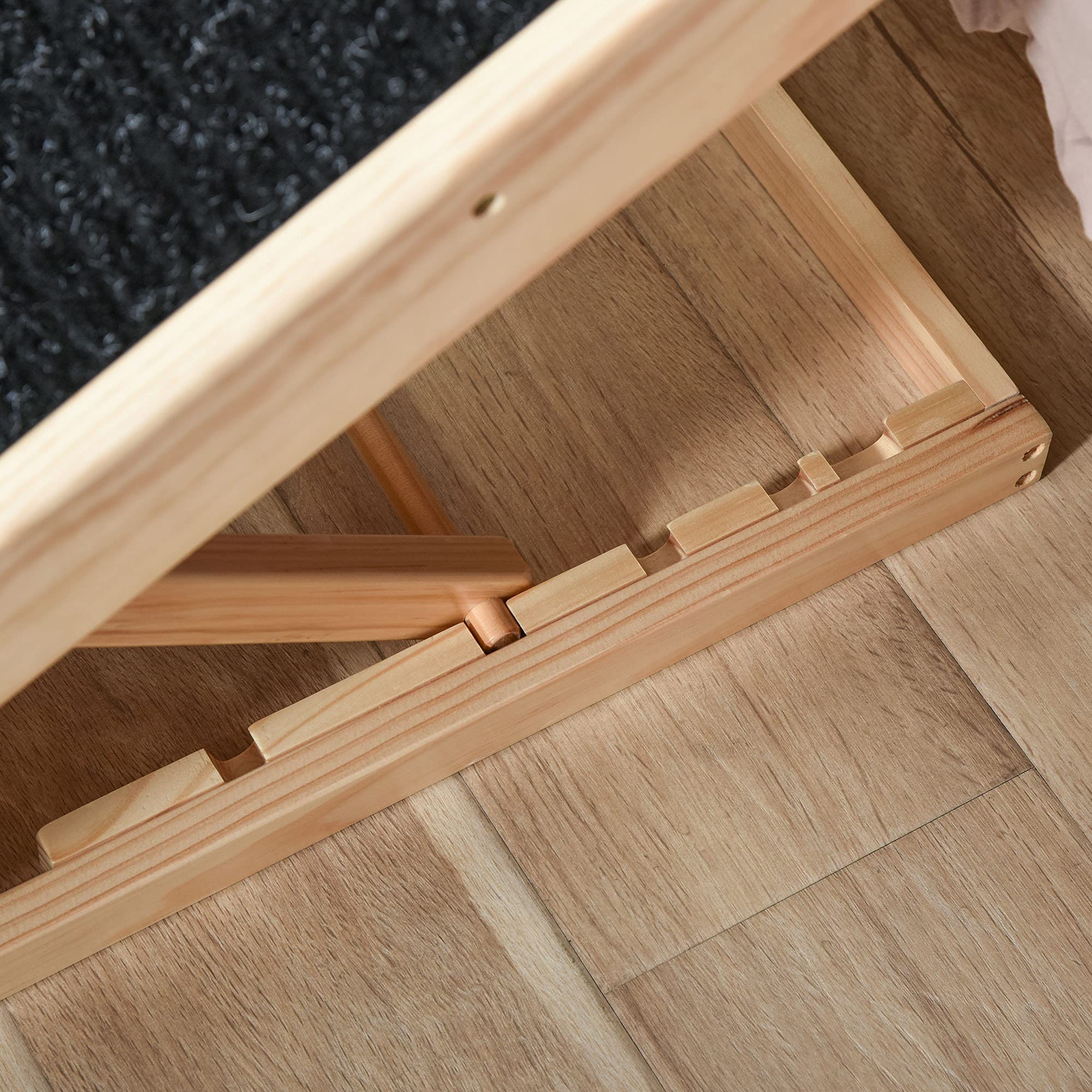 Pawhut Dog Ramp, Dog Ladder Ramp For Cats And Pets Up To 75 Kg Foldable Non-Slip And Adjustable