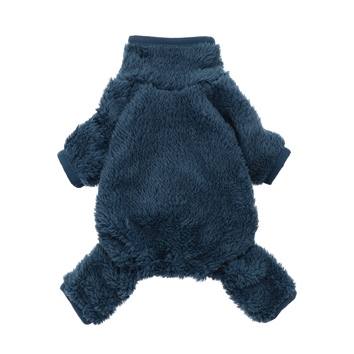 Fitwarm Dog Fuzzy Velvet Pajamas, Dog Winter Clothes For Small Dogs Boy Girl, Pet Jumpsuit, Cat Apparel, Navy Blue, Xsmall
