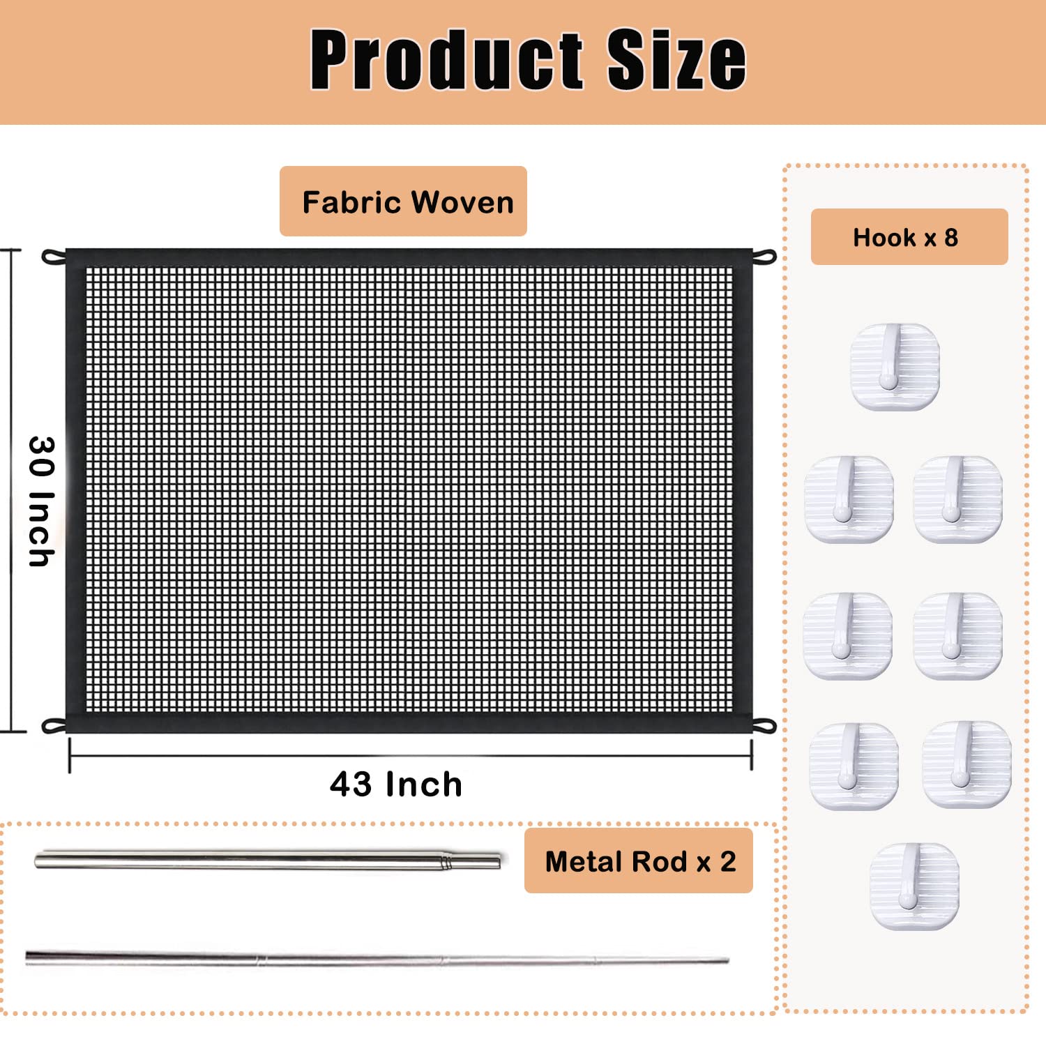 Mesh Gates for Kids or Pets, Magic Pet Gate for The House, Portable Baby Puppy Safety Fence Guard for Stairs and Doorways, Easy