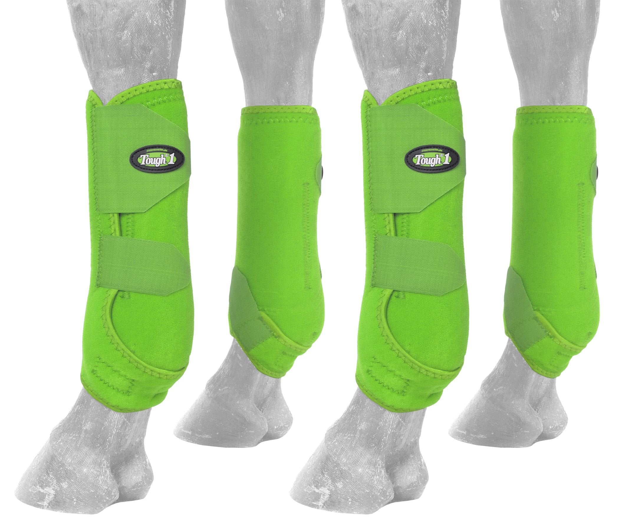 Tough 1 Extreme Vented Sport Boots Set, Neon Green, Large