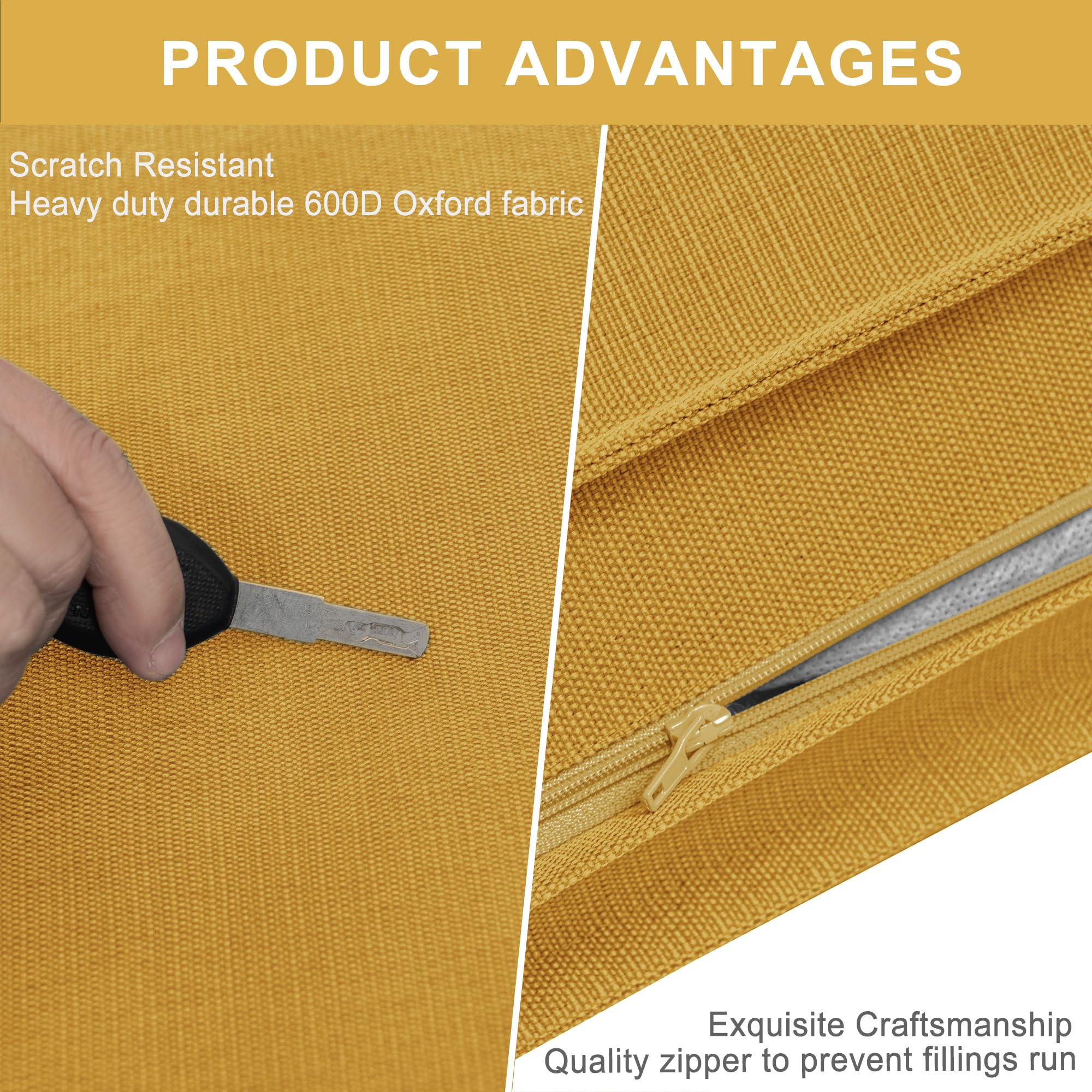 Venessco Dog Bed Covers Replacement Washable, Waterproof Dog Bed Cover With Zipper, 36Lx27Wx3H Inch Durable Oxford Pet Bed Cover