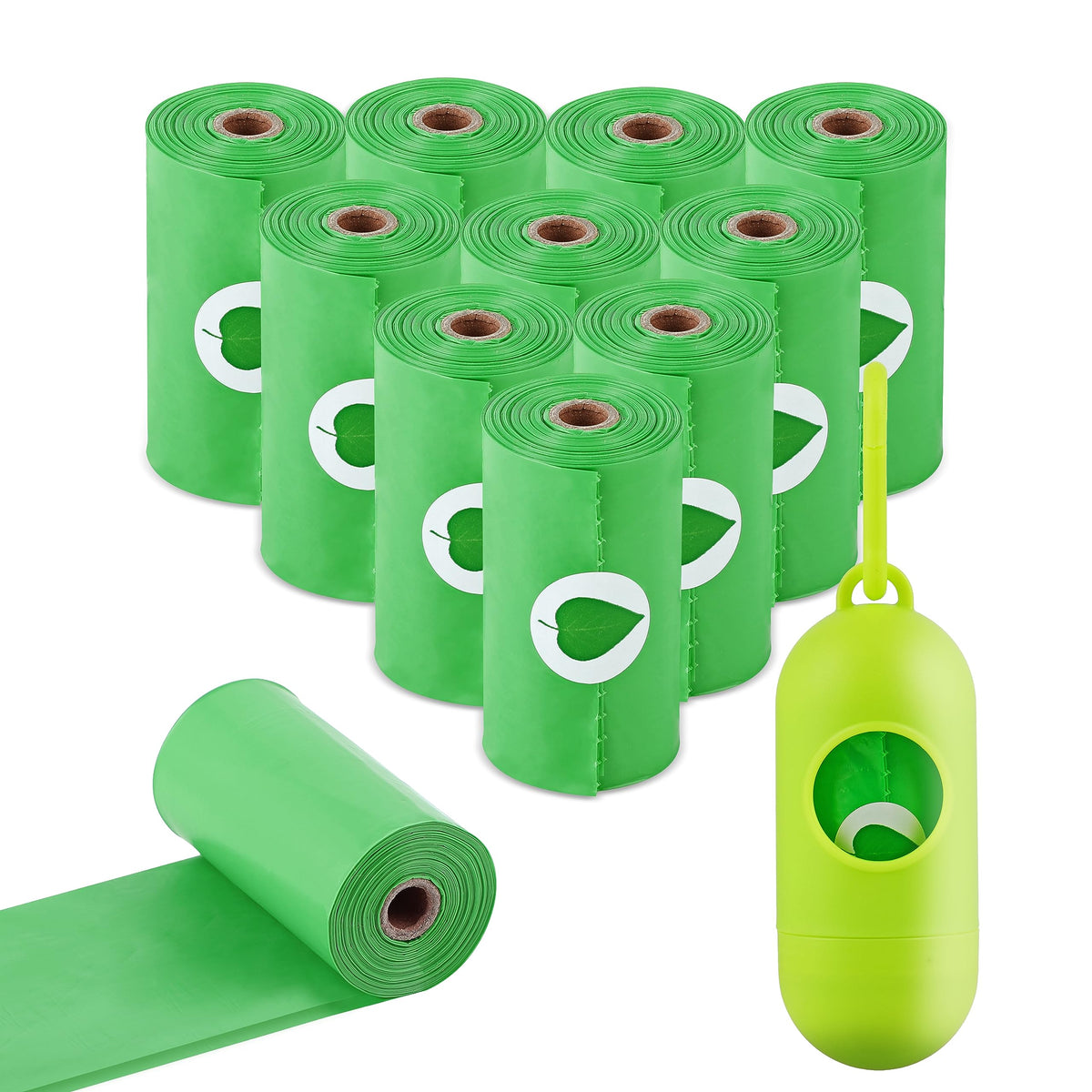 Fluffydream Dog Poop Bags With Dispenser, Pet Waste Bags Doggie Bags, Guaranteed Leak Proof And Extra Thick Waste Bag Refill Rol