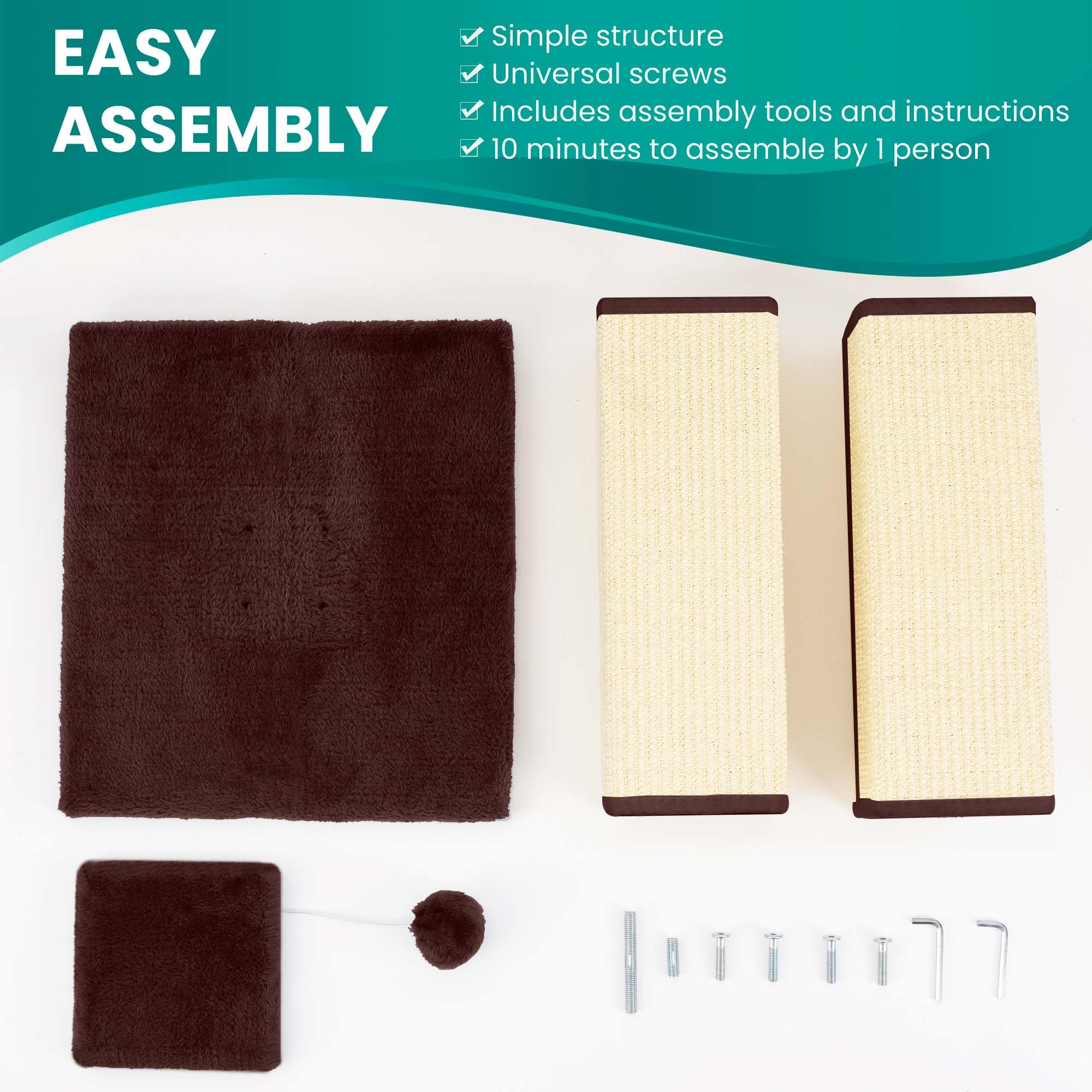 Yuloyi Cat Scratching Post, 32 Inch Cat Scratching Post For Large Cats, Cat Scratcher With Nature Sisal, Cat Scratch Post For In