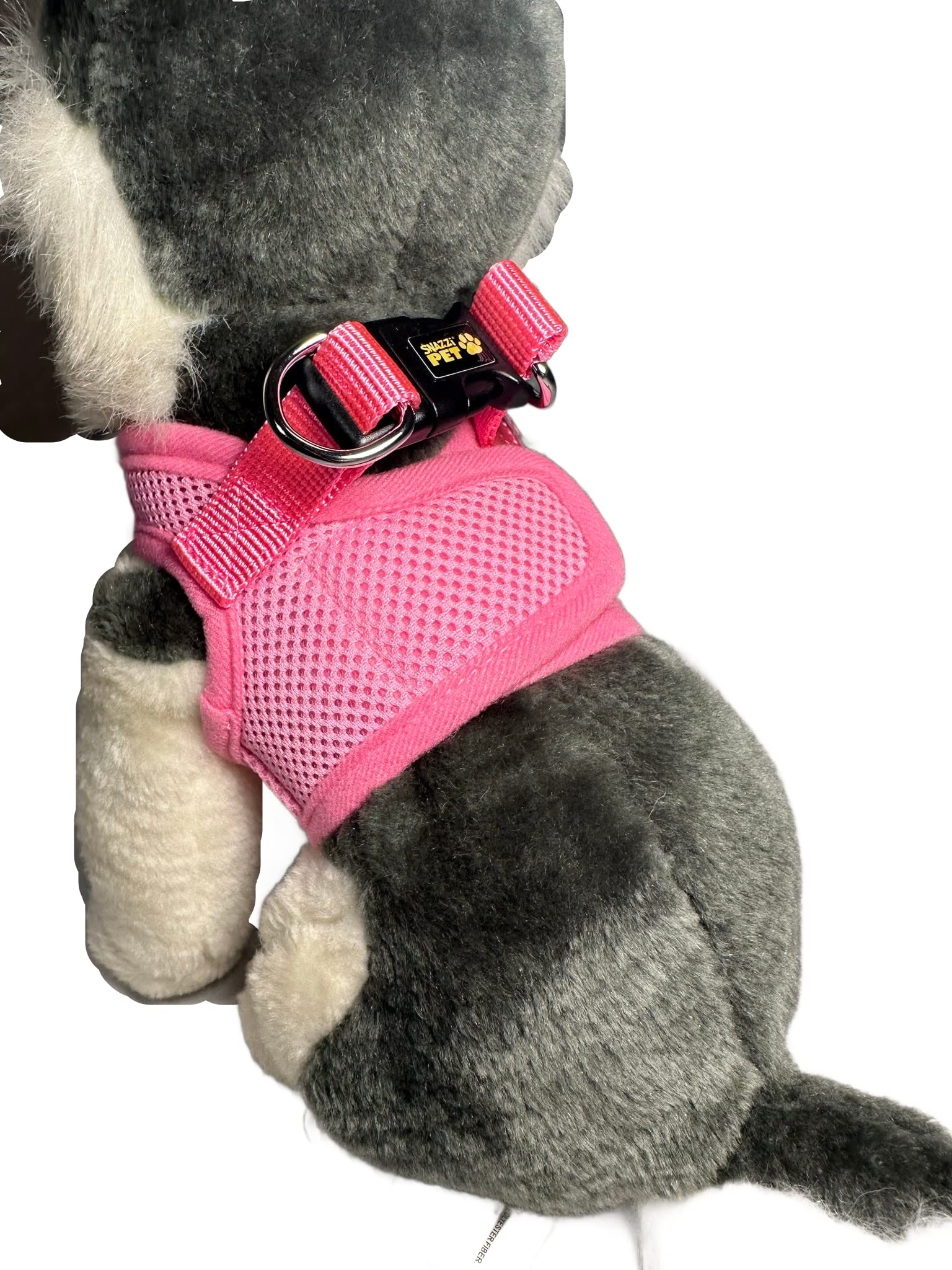 Snazzi Pet Teacup Dog Harness - Xxs Dog Harness - Soft Mesh Step In Dog Harness No Pull - Adjustable Dog Harness - Dog Harness Small Size Dog 2-25 Lbs Mini, Toy Yorkie (Pink, Sm 12.5'-13.5' 5-6.5 Lb)
