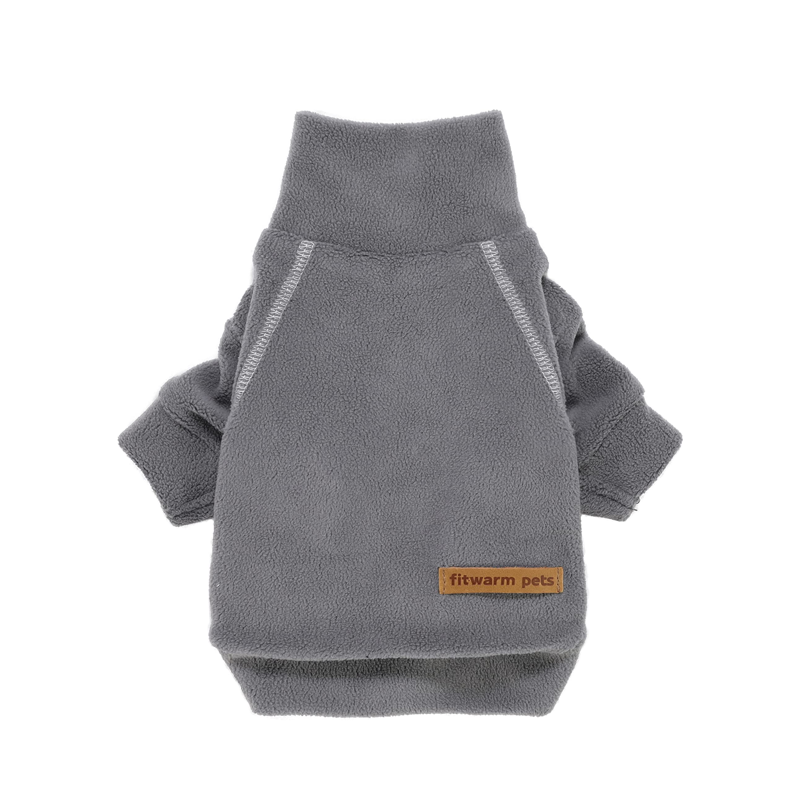 Fitwarm 3 Pack Classic Fleece Dog Sweater, Turtleneck Dog Sweatshirt, Dog Winter Clothes For Small Dogs Boy Girl, Pet Pullover Jumper, Cat Apparel, Black, Grey, White, Xxl