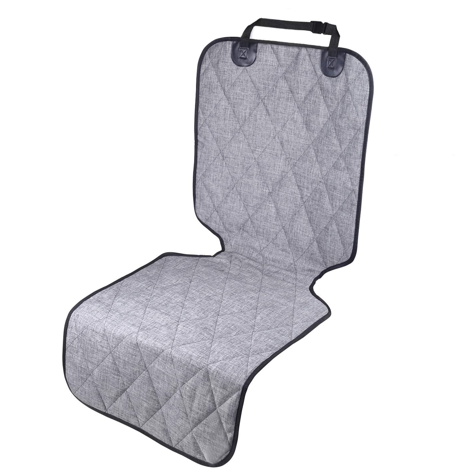 VIVAGLORY Front Dog Seat Covers, 1PACK No-Skirt Design 4 Layers Quilted & Durable 600D Oxford Dog Car Seat Cover with Anti-Slip 