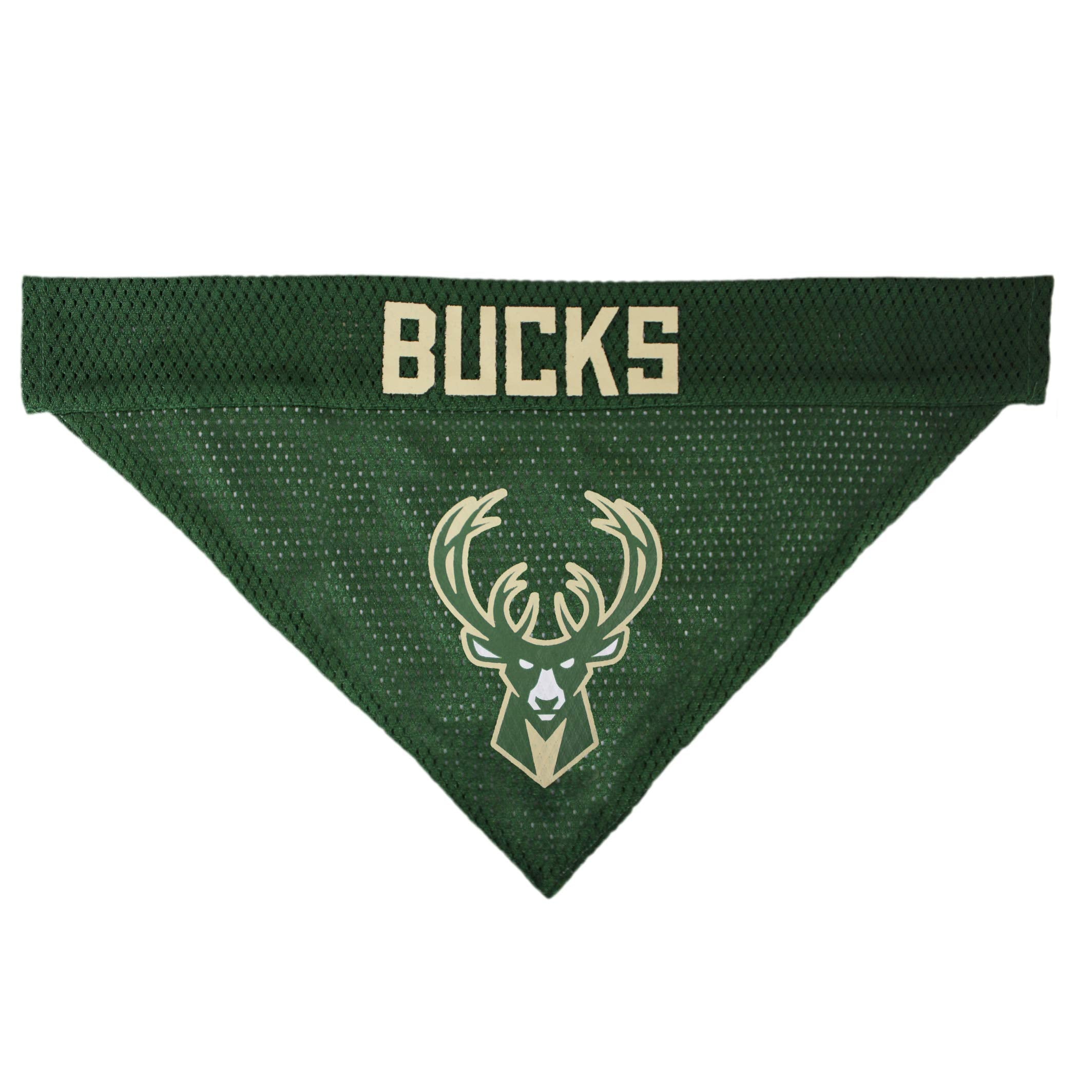 Nba Dog Bandana - Milwaukee Bucks Reversible Pet Bandana. 2 Sided Home & Away Sports Bandana With A Premium Embroidery Team Logo