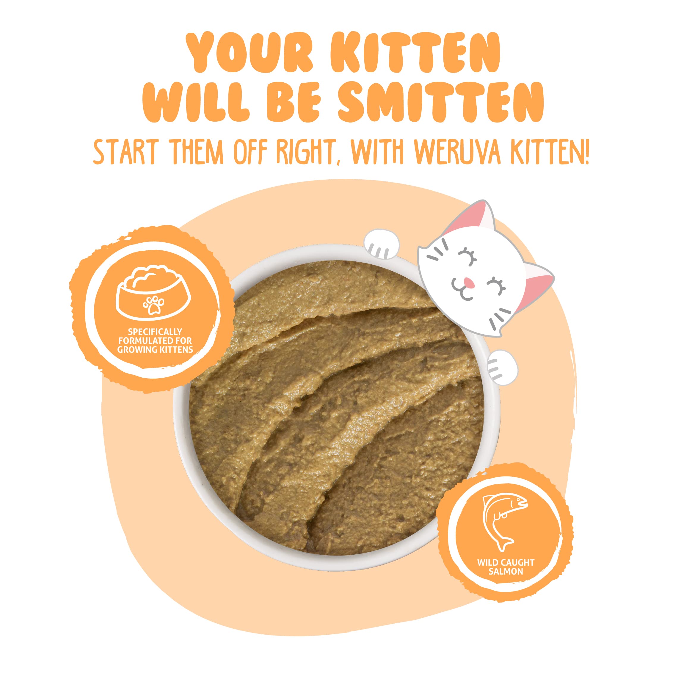 Weruva Kitten, Tuna & Salmon Formula in a Hydrating Pur  e 3oz Can (Pack of 12)