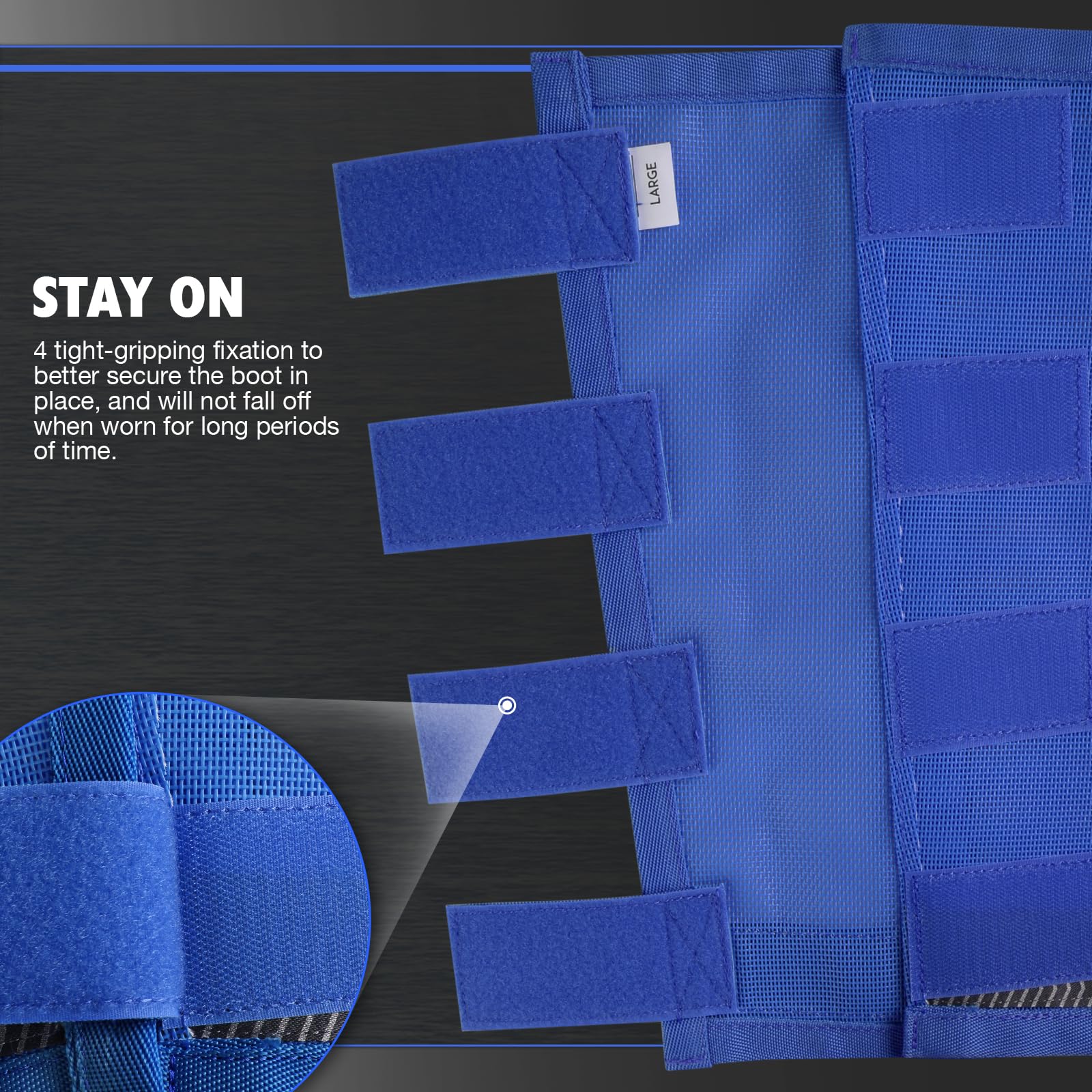 Harrison Howard Loose-Fitting Horse Fly Boots Uv-Protective,Tear-Resistant Fine Mesh Leggins Stay-On Comfortable Fly Boots With