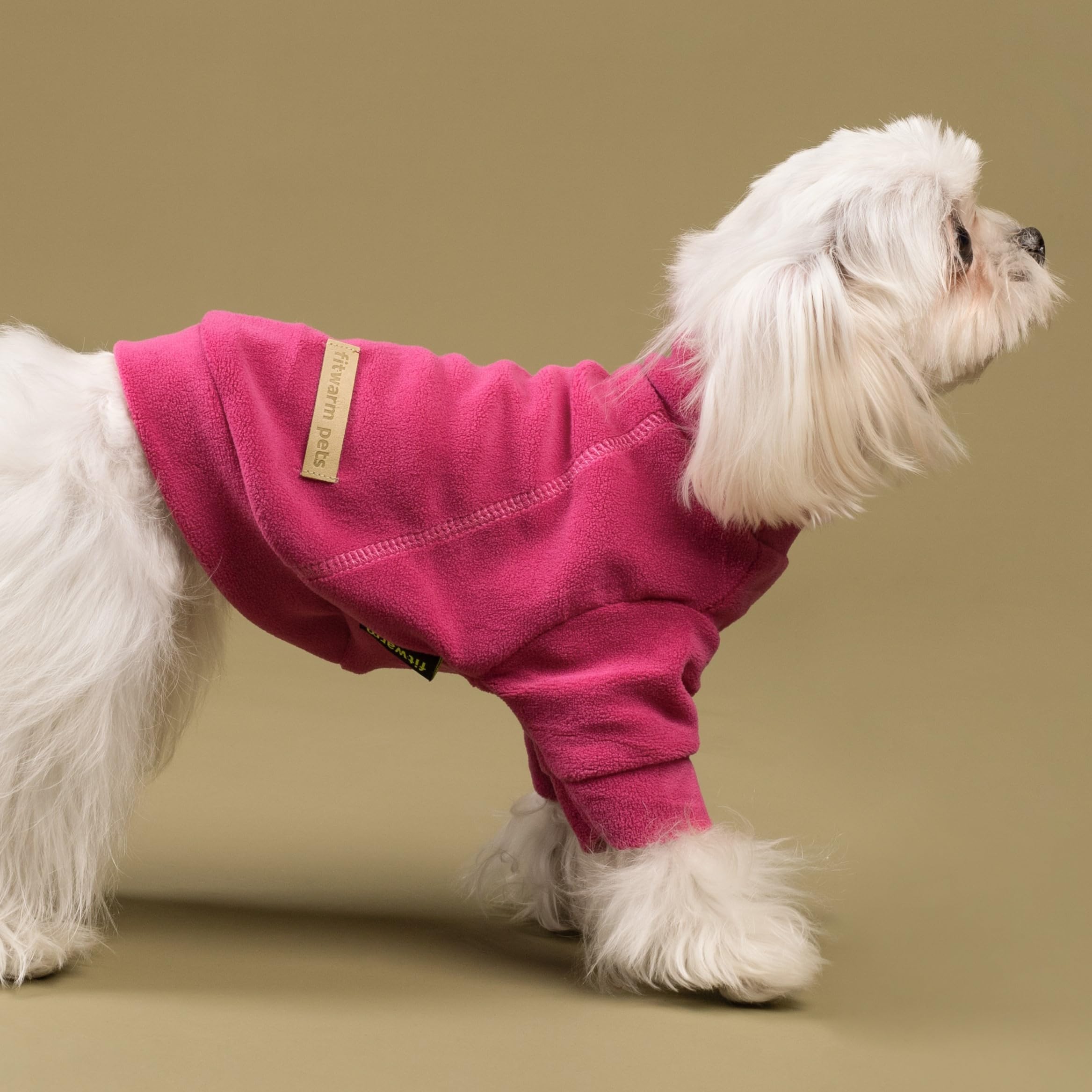 Fitwarm 3 Pack Classic Fleece Dog Sweater, Turtleneck Dog Sweatshirt, Dog Winter Clothes For Small Dogs Girl, Pet Pullover Jumper, Cat Apparel, Pink, Rose, Baby Pink, Xs