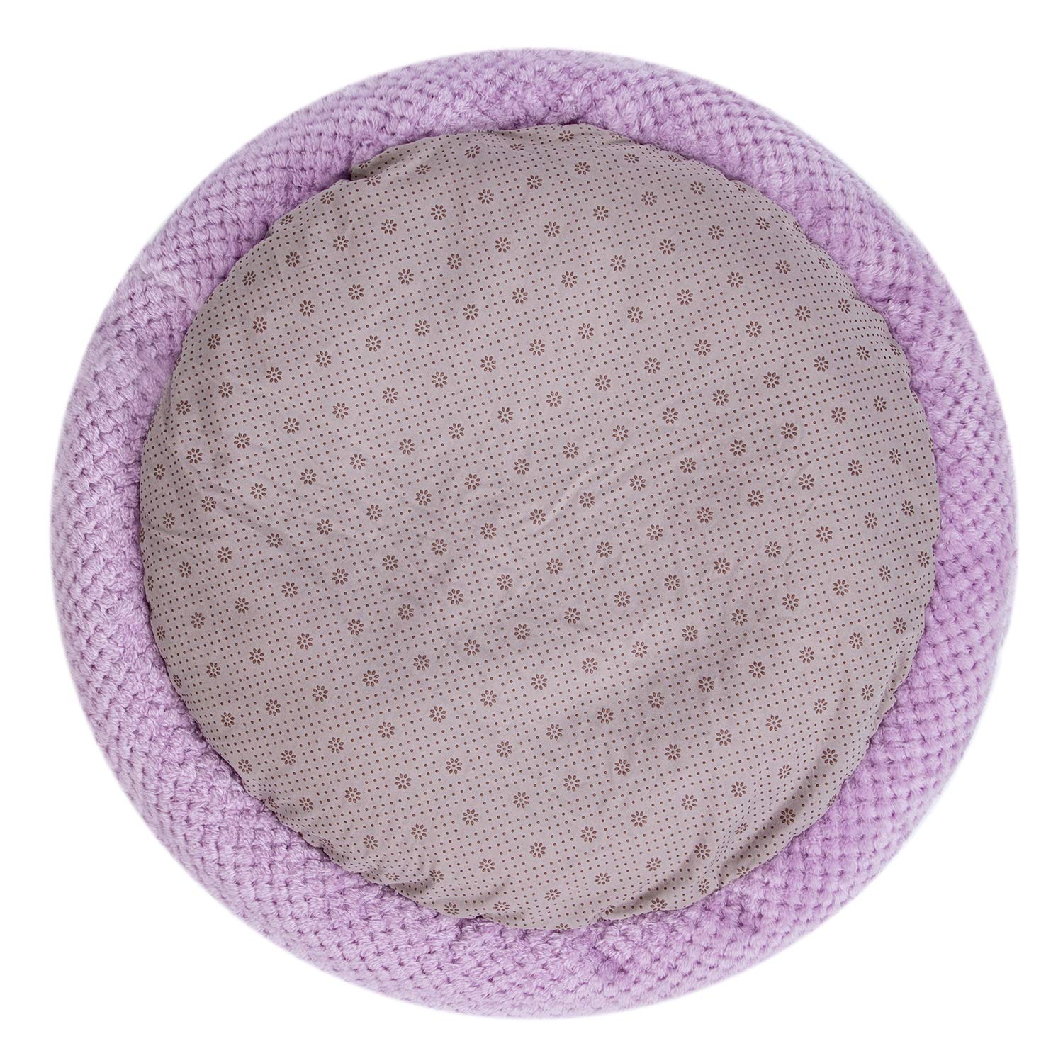 Wonder Miracle Fuzzy Deluxe Pet Beds, Super Plush Dog Or Cat Beds Ideal For Dog Crates, Machine Wash & Dryer Friendly (24' X 24', Lavender)