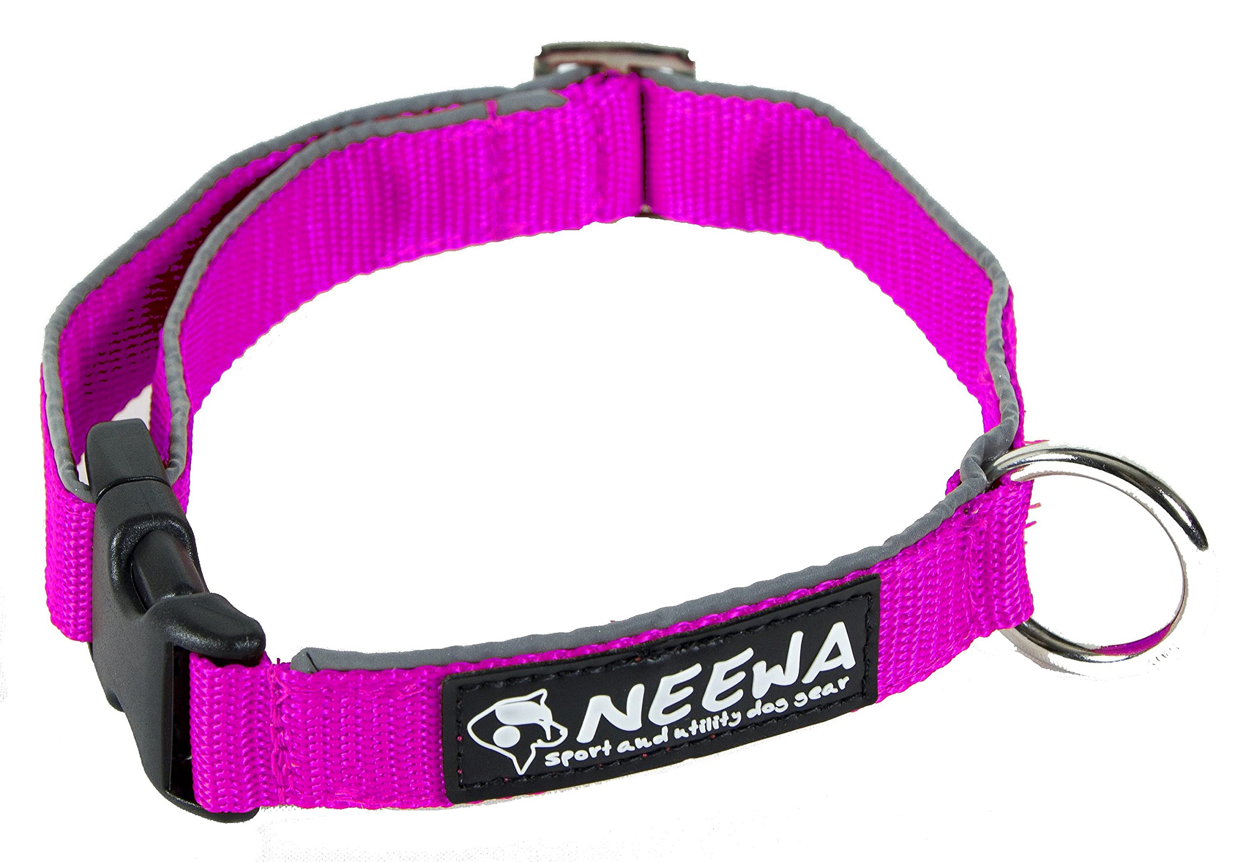 Neewa Easy Fit Dog Collar (One-Size-Fits-All, Pink); Heavy Duty Material And Long Lasting Colors - Ideal For Small, Medium And L