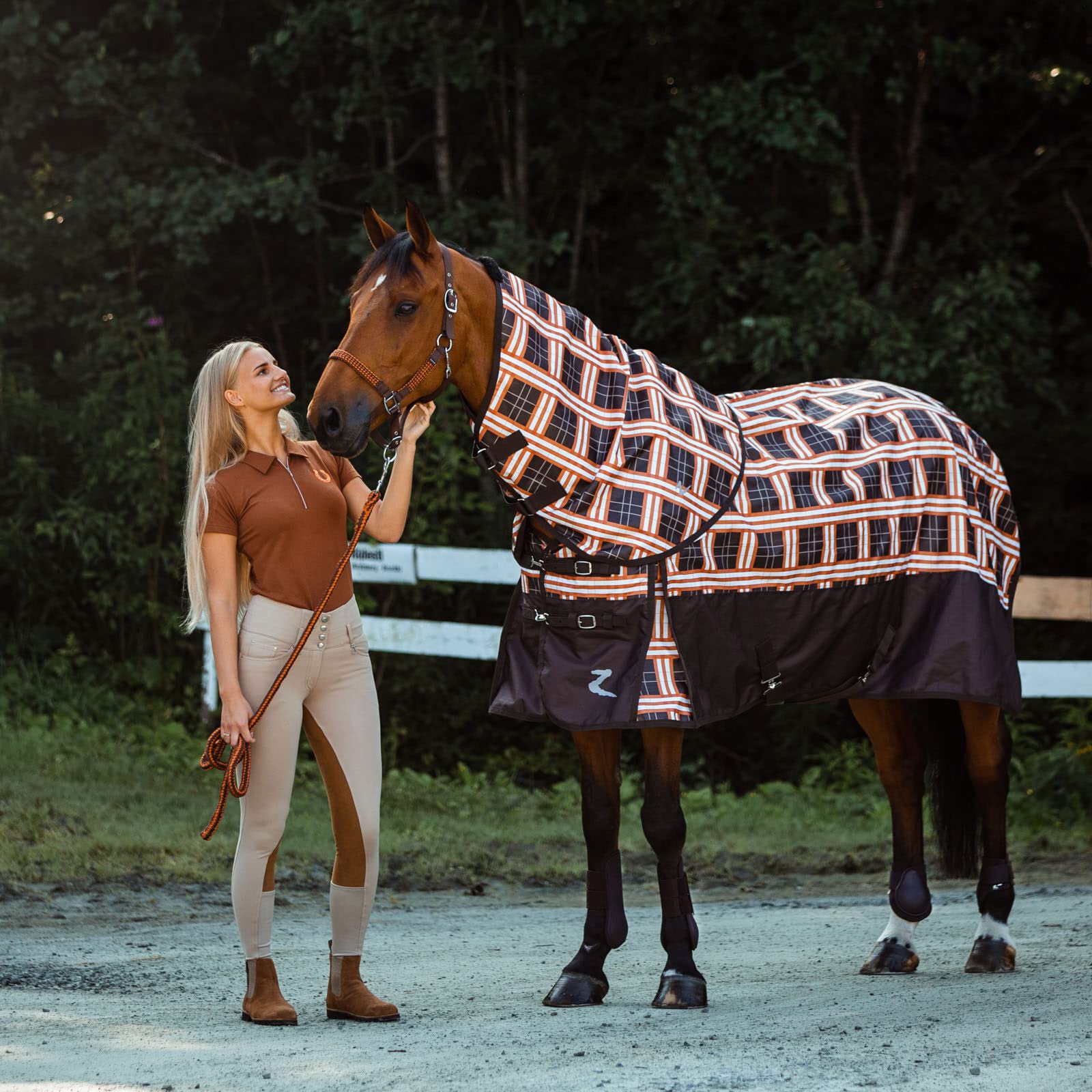 Horze Chicago Protective Horse Tendon Boots - Lightweight Open Front Boots For Jumping, Trail Riding, And Turnout (Pair) - Black