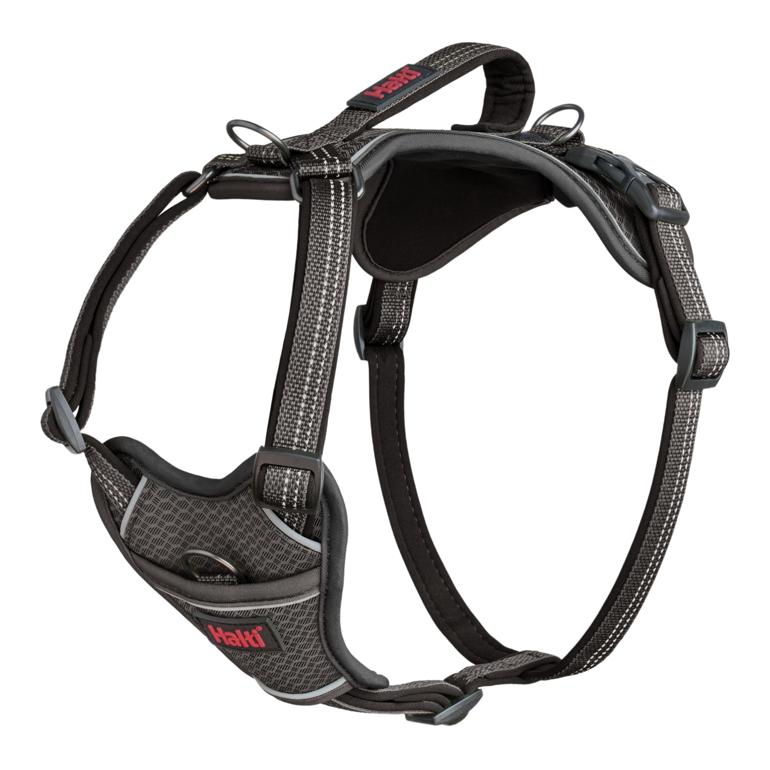 HALTI Anatomy Dog Harness with Handle - Provides Your Dog Freedom of Movement for Comfortable Walking. 3 Leash Attachment Points