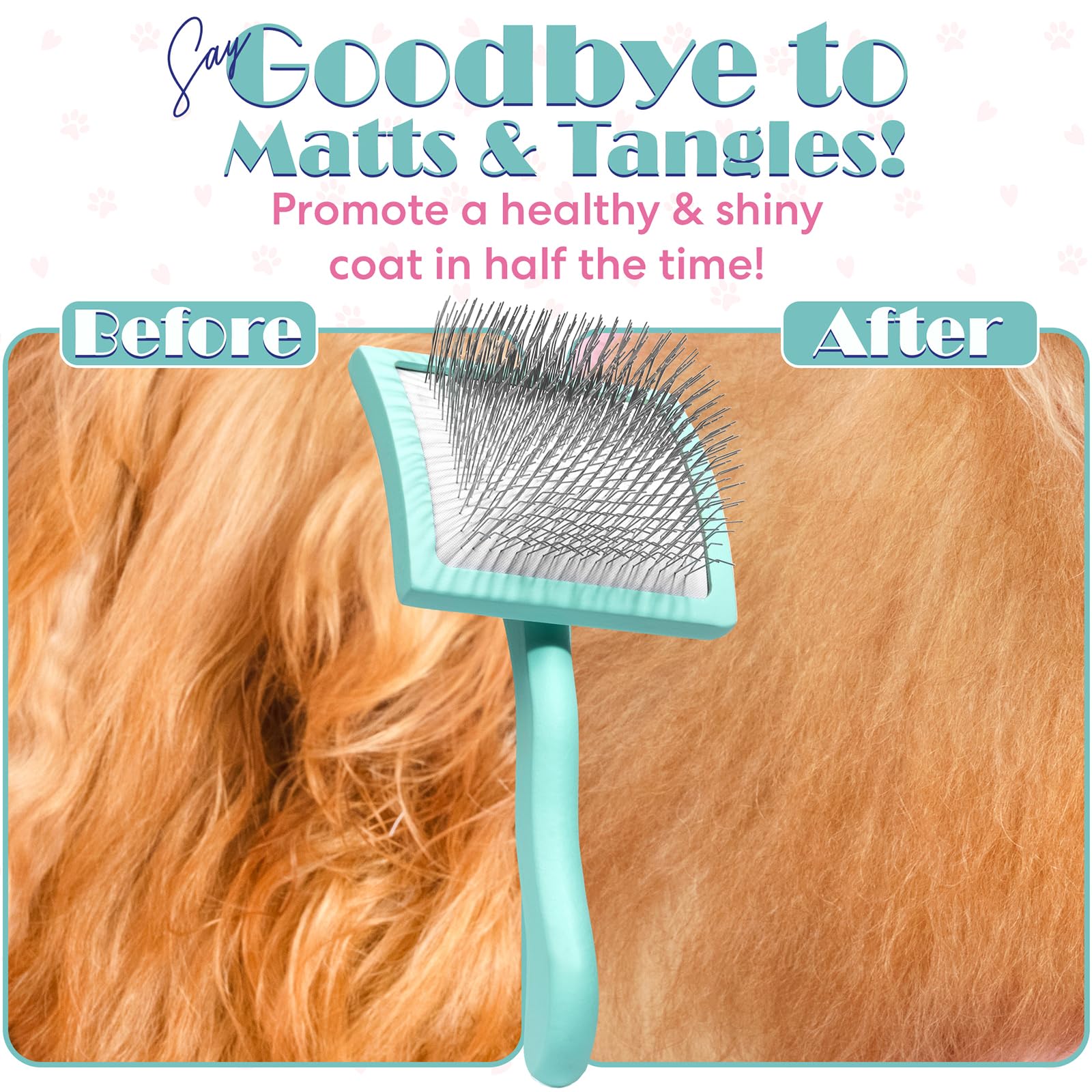 Floof Style Duo - Floof Juice And Brodie Brush - Dog Slicker Grooming Wire Brush And Conditioner And Detangler Kit Gift Set For